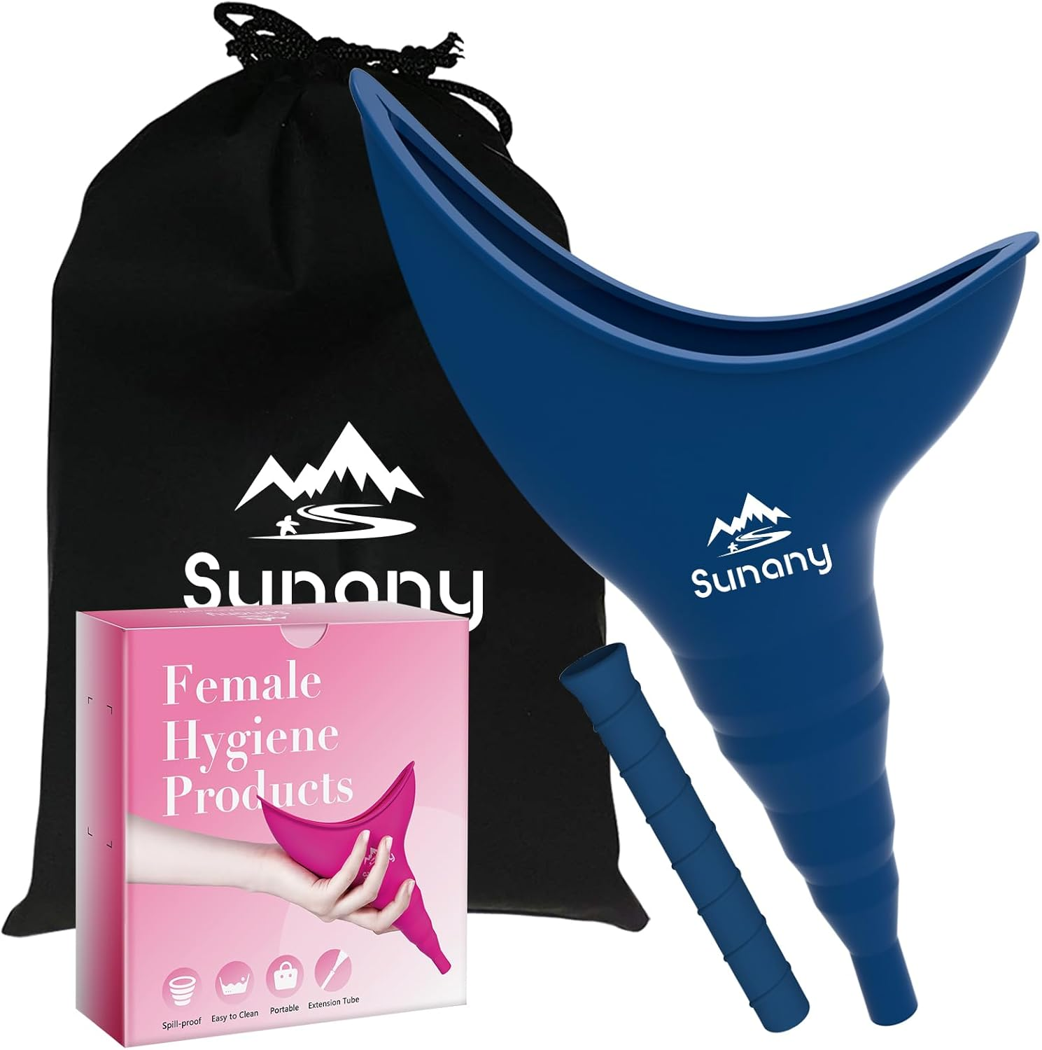 Female Urination Device, Reusable Female Urinal Silicone Women Pee Funnel Allows Women to Pee Standing Up, Portable Womens Urinal Is the Perfect Companion for Camping,Outdoor,Travel