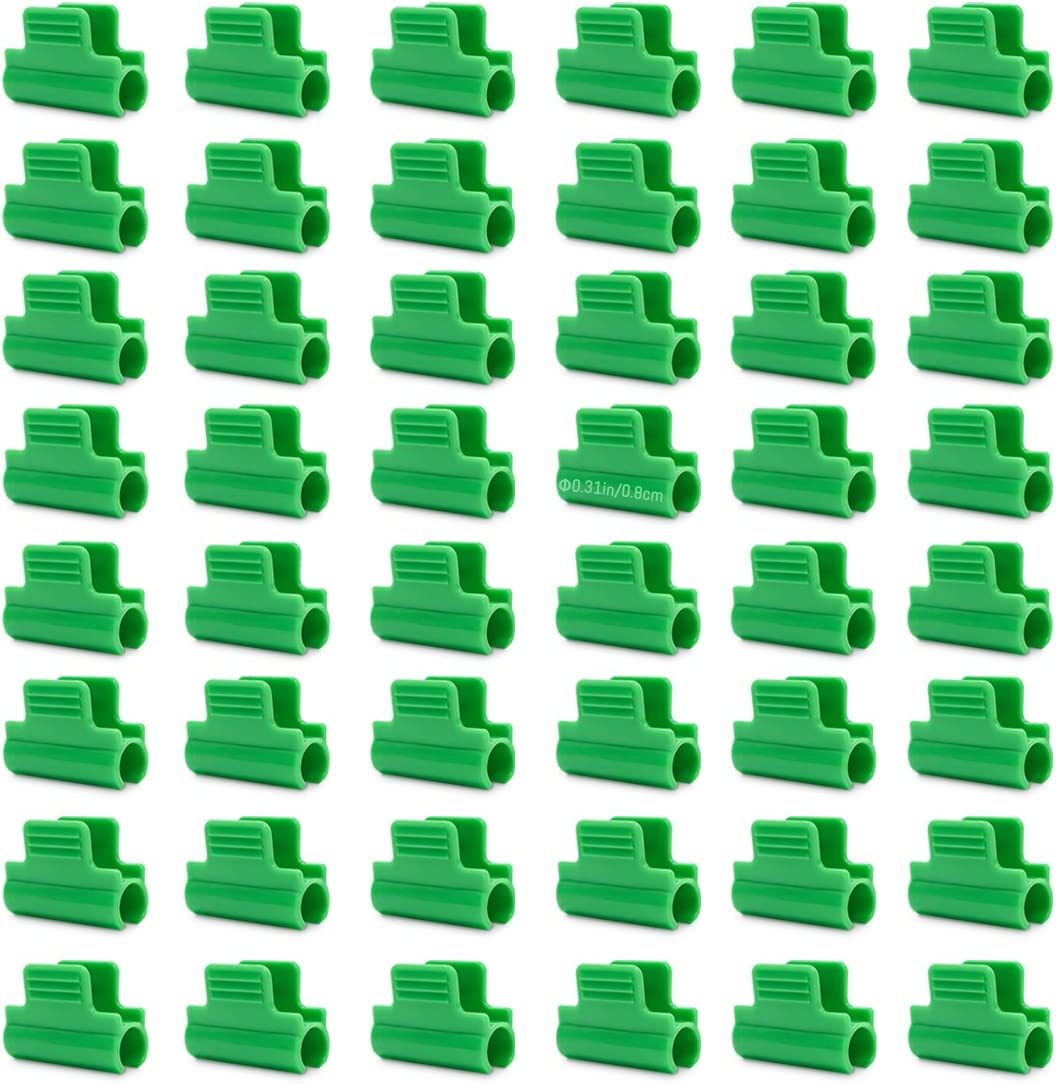 48Pcs Greenhouse Clamps, Greenhouse Clips, Film Row Cover Netting Tunnel Hoop Clip, Frame Shading Net Rod Clip for Garden Hoops, Grow Tunnel, Support Frame, 8Mm/0.31In