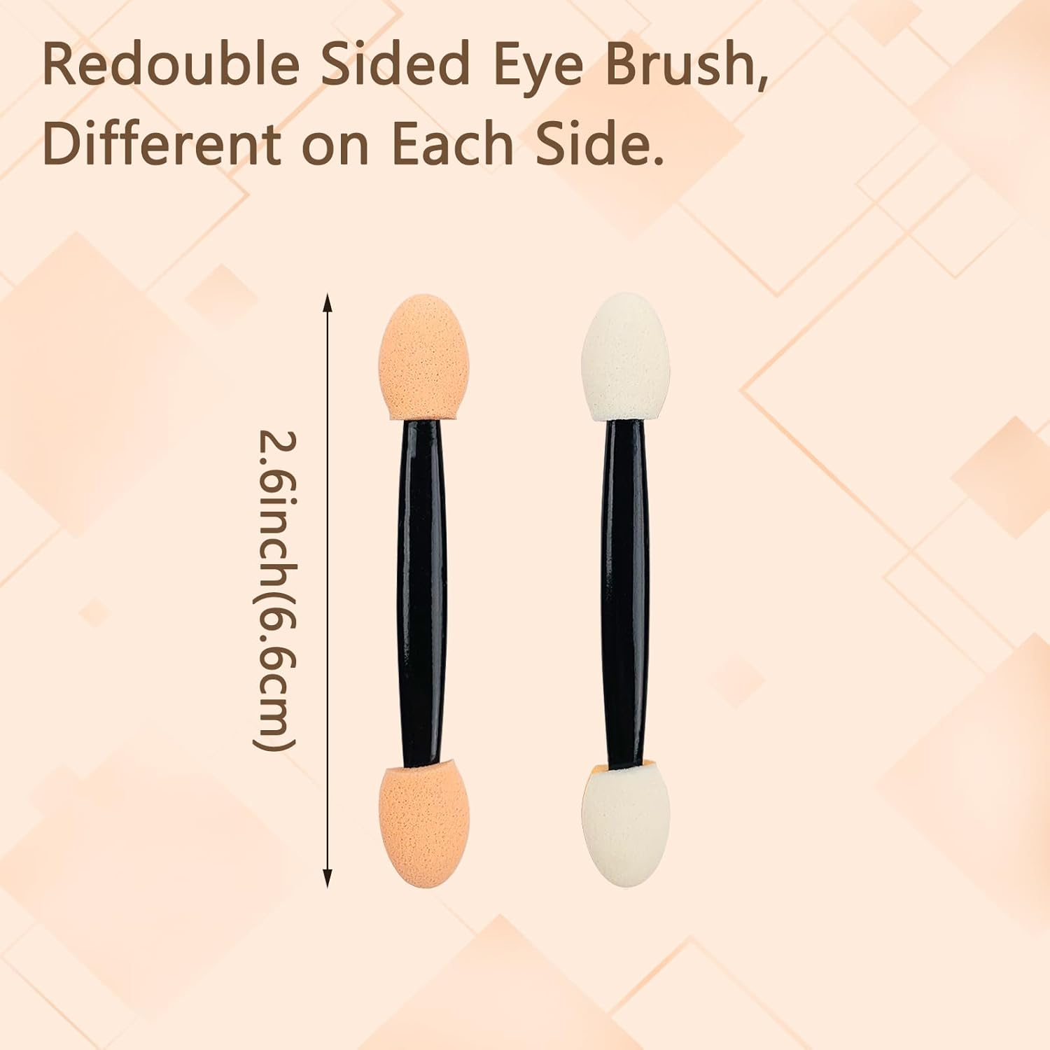 50PCS Disposable Eyeshadow Applicators,Sponge Tips Eye Shadow Applicator Sticks Double Sided, Suitable for Home and Travel Use image number 2