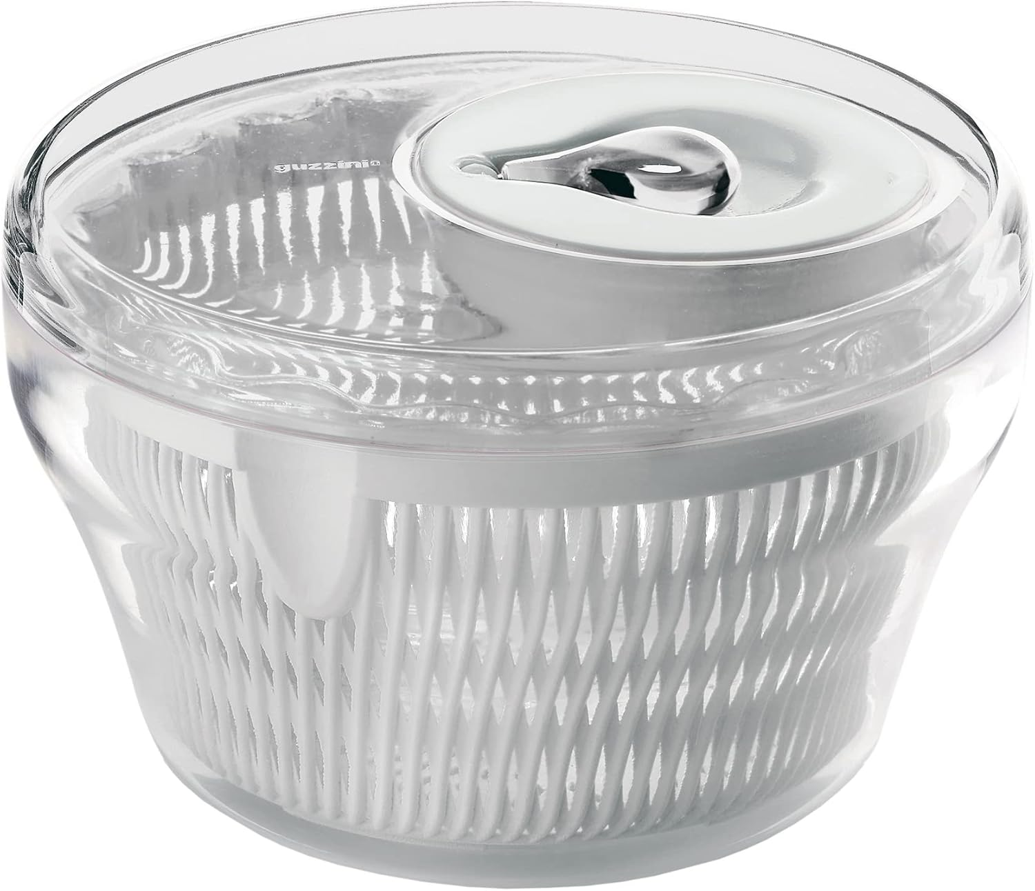 Guzzini - Kitchen Active Design, Salad Spinner - Transparent, Diameter 28 X Height 18 Cm - 1690000
