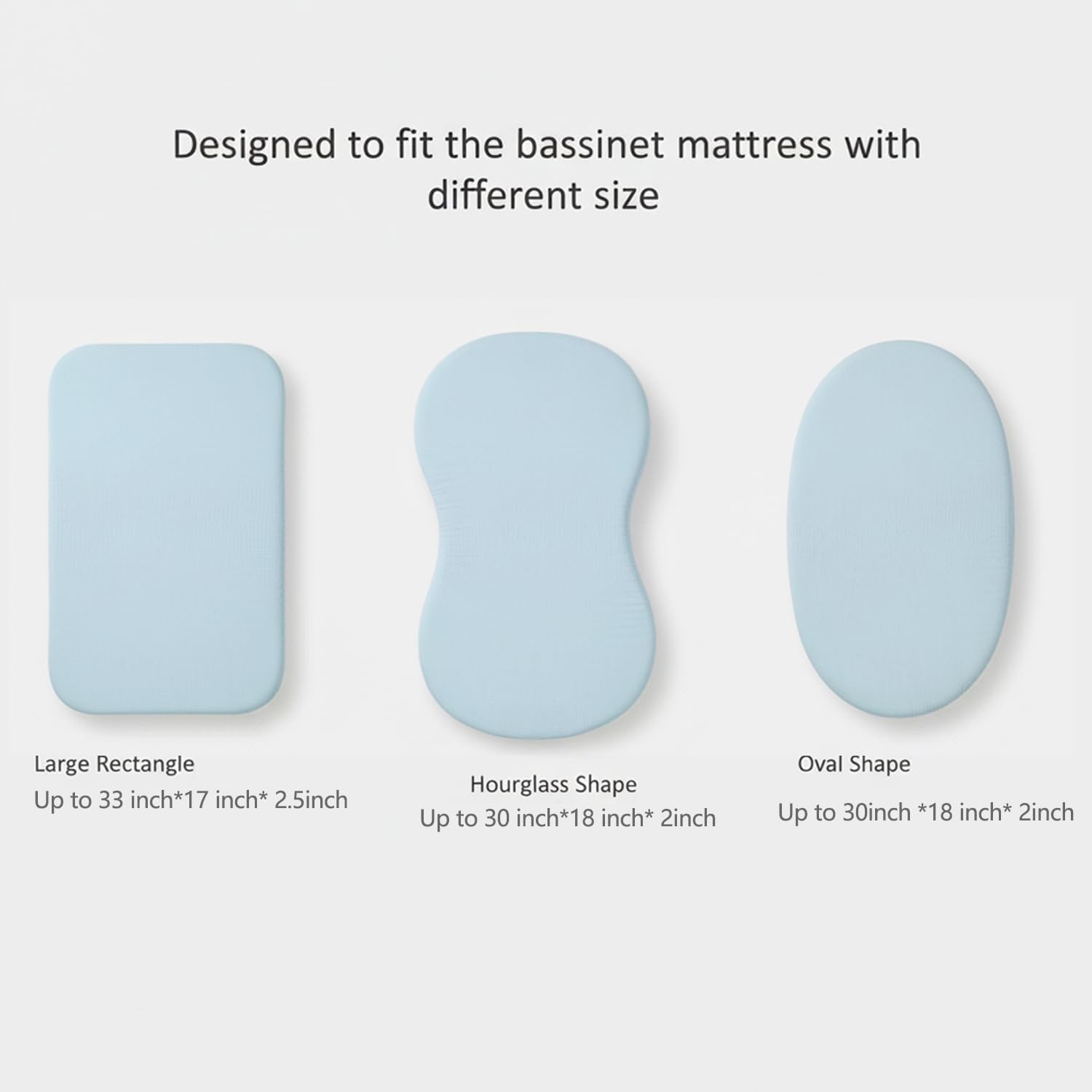 2-Pack Muslin Bassinet Sheets, Super Soft Fitted Crib Sheets for Oval, Rectangle & Hourglass Mattress, Breathable & Machine Washable Haheihei (Blue) image number 6