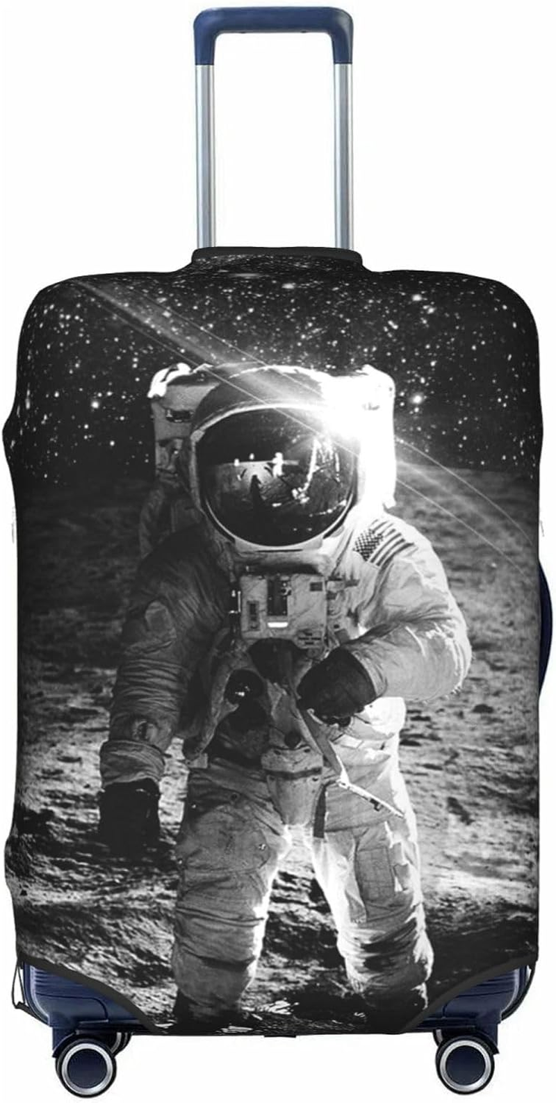 Obabo Programmer Programming Code Travel Luggage Cover,Washable Suitcase Cover Protector Anti-Scratch Suitcase Cover Fits 18-32 In, Lunar Astronaut, L