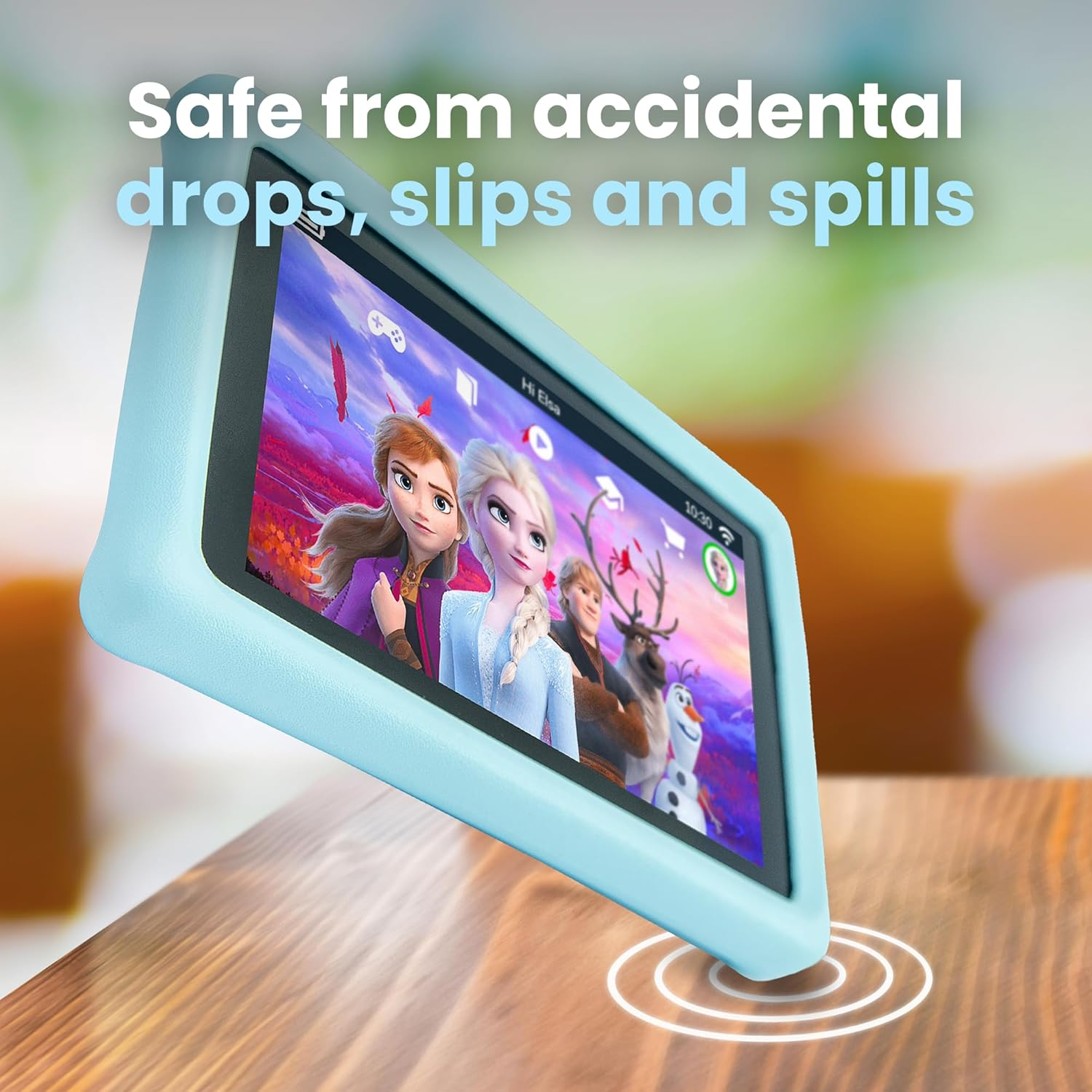 Pebble Gear 7" Disney Frozen Kids Tablet - Android Tablet for Kids with 16 GB, Anti-Blue Screen & Parental Controls - 500+ Games, Apps & Ebooks - Learning Tab with Bumper Case-Ages 3-8Yrs,Light Blue image number 2