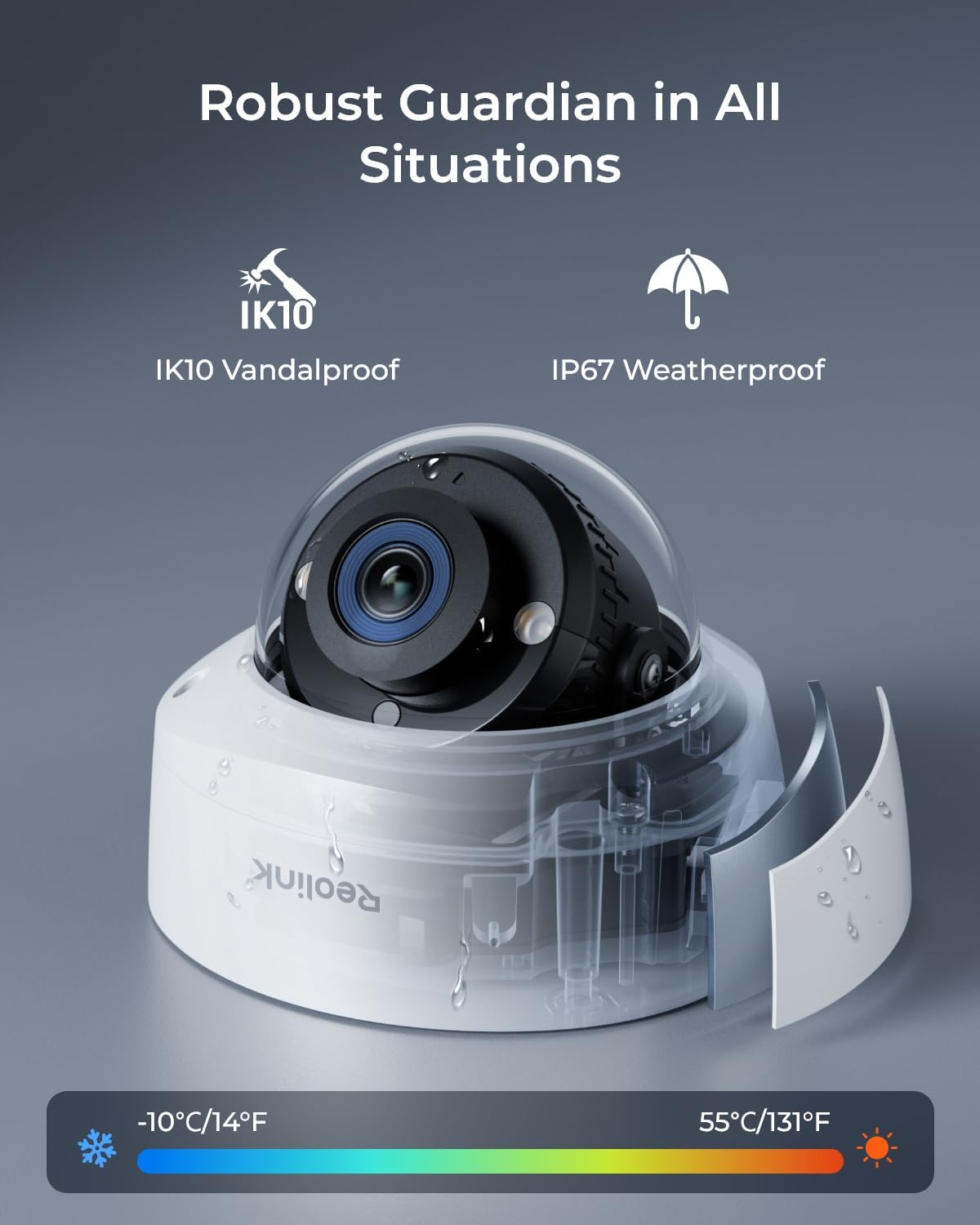 Reolink 12MP 8CH Poe Security Camera System with IK10 Vandalproof, 4Pcs Dome Poe Cams Outdoor, Spotlights Color Night Vision, Built-In 2TB HDD, Smart AI Detection, Two-Way Talk, RLK8-1200V4 image number 6