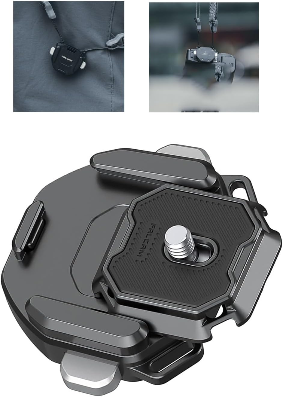 FALCAM F38 Camera Clip with Plate Kit V2, Quick Release Clip for Camera to Backpack Shoulder Strap-3142 image number 2