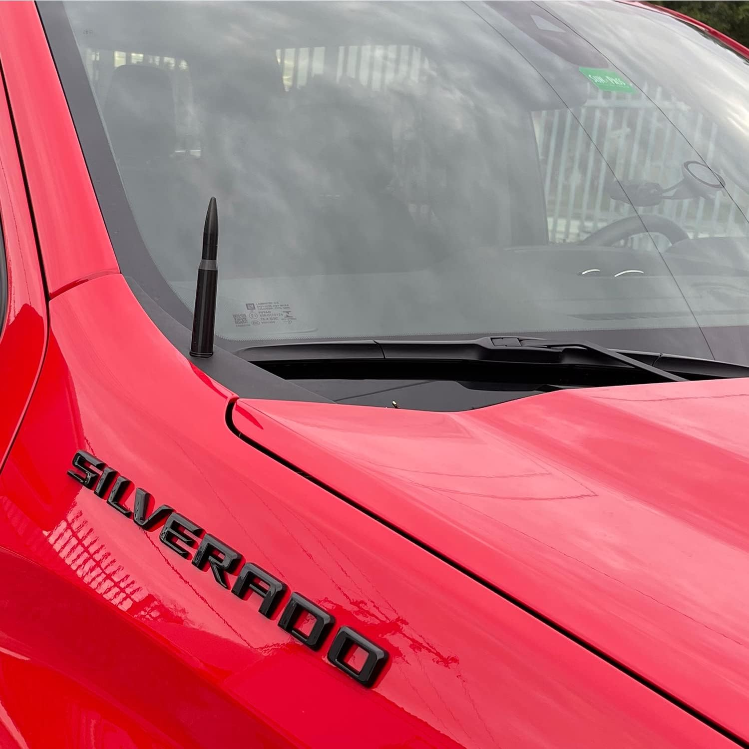 Bullet Antenna Mast Short Car Truck Vehicle Antenna Replacement for Chevy Chevrolet Silverado 1500 2500 3500 HD Avalanche GMC Sierra 1500 2500 3500 Denali Heavy Duty Pickup Trucks image number 2