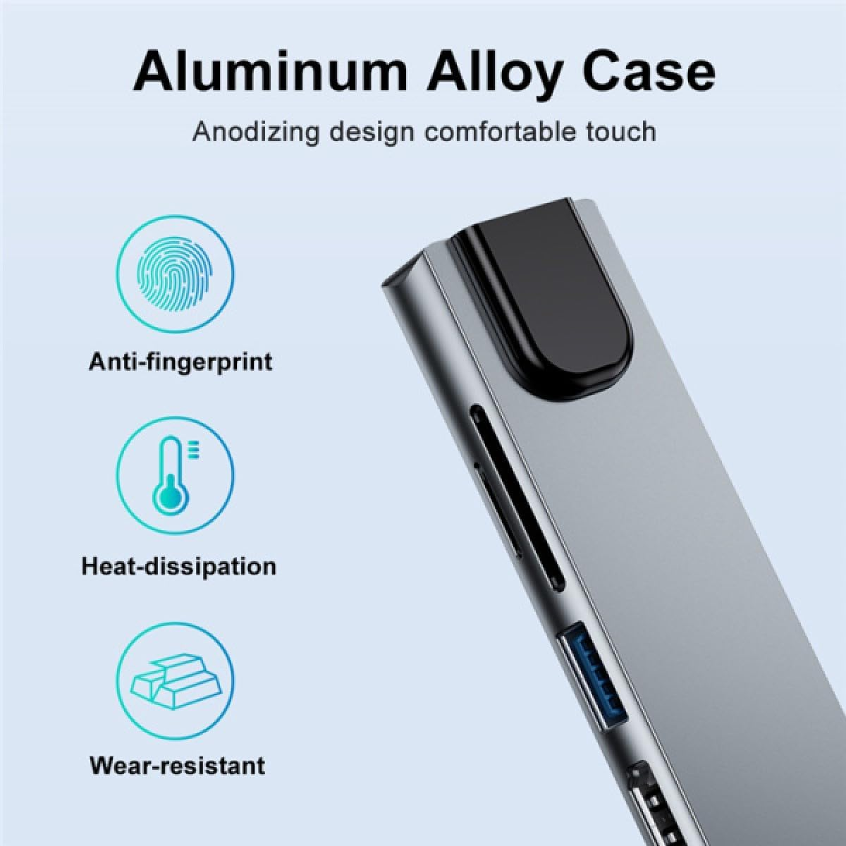 USB C Hub Docking Station, 8 in 1 Type C Hub USB C Dongle with HDMI 4K@60Hz, RJ45 Ethernet,100W Power Delivery, SD/TF Card Reader, 2 USB Ports, USB C to HDMI Hub for Macbook Pro Air and More image number 3