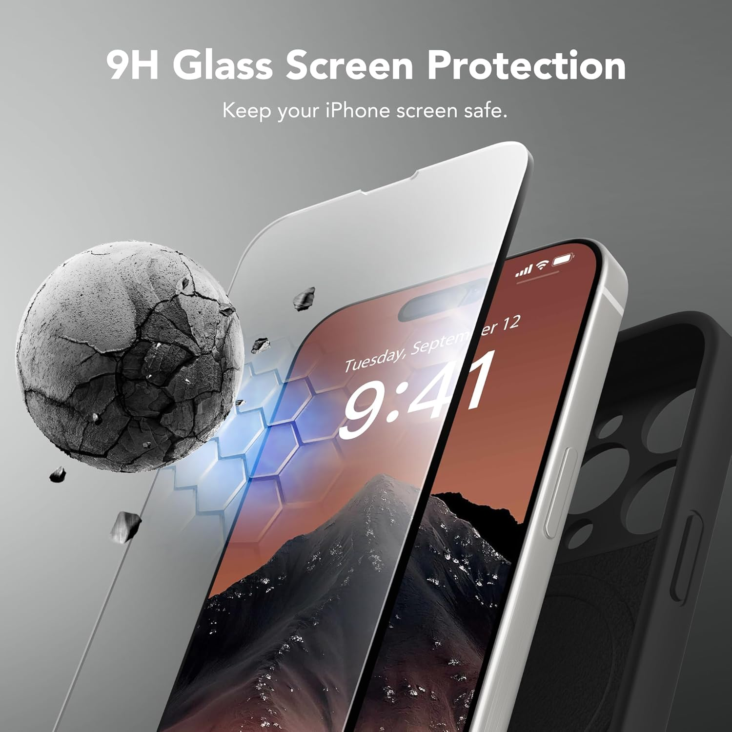 Suydanbox Magnetic for Iphone 14 Pro Max Case, Compatible with Magsafe, [Full Camera Protection][Screen Protector] Silicone Shockproof Protective Phone Case for Iphone 14 Pro Max 6.7", Black - Alpine Green image number 4