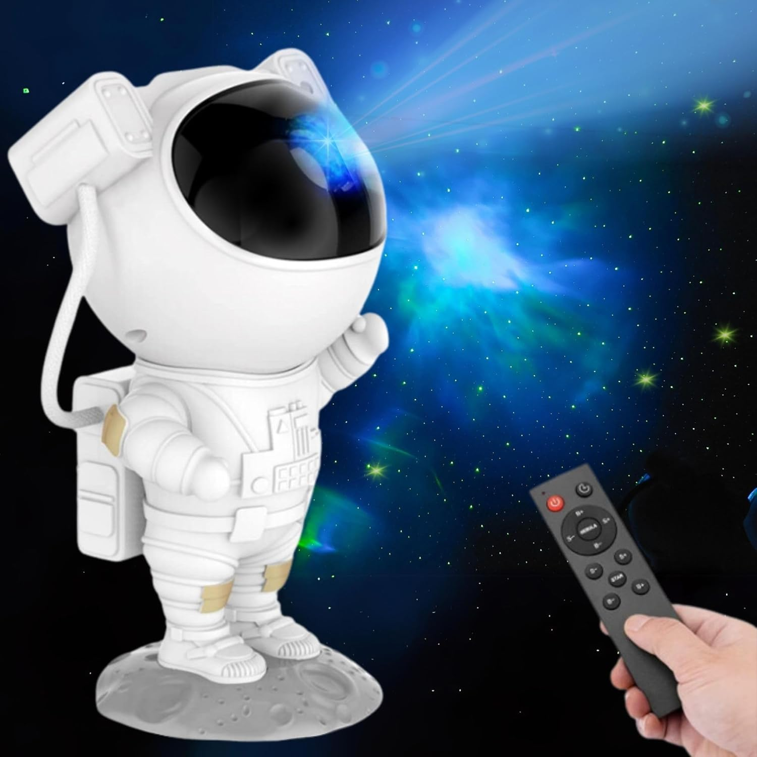 KOSU Astronaut Space Projector, Star Projector Galaxy Night Light, Starry Nebula Ceiling LED Lamp with Timer and Remote, Kids Room Decor, Gifts for Christmas, Birthdays, Party image number 1