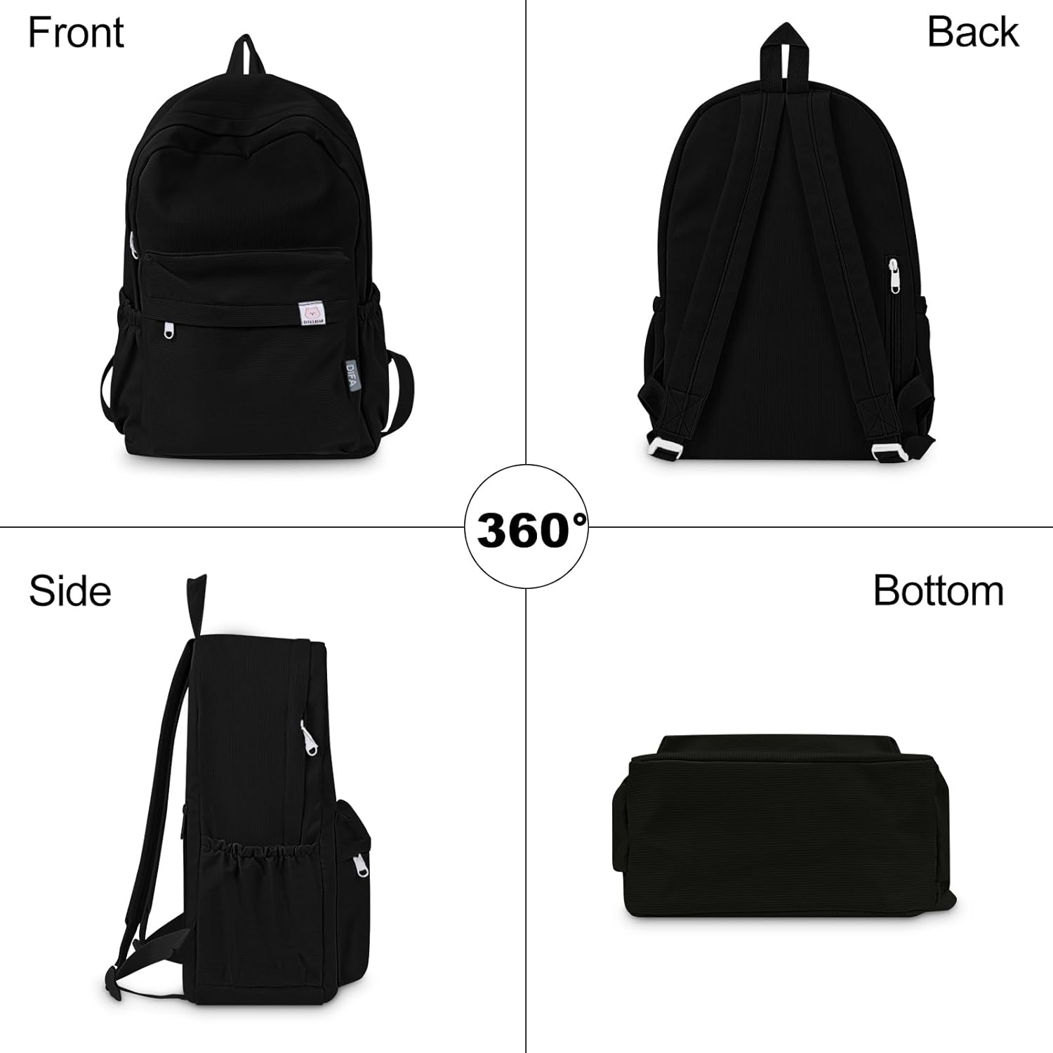 YFGBCX Cute Aesthetic Backpack for School College Student Solid Color Backpack Classic Backpack School Bookbag for Women