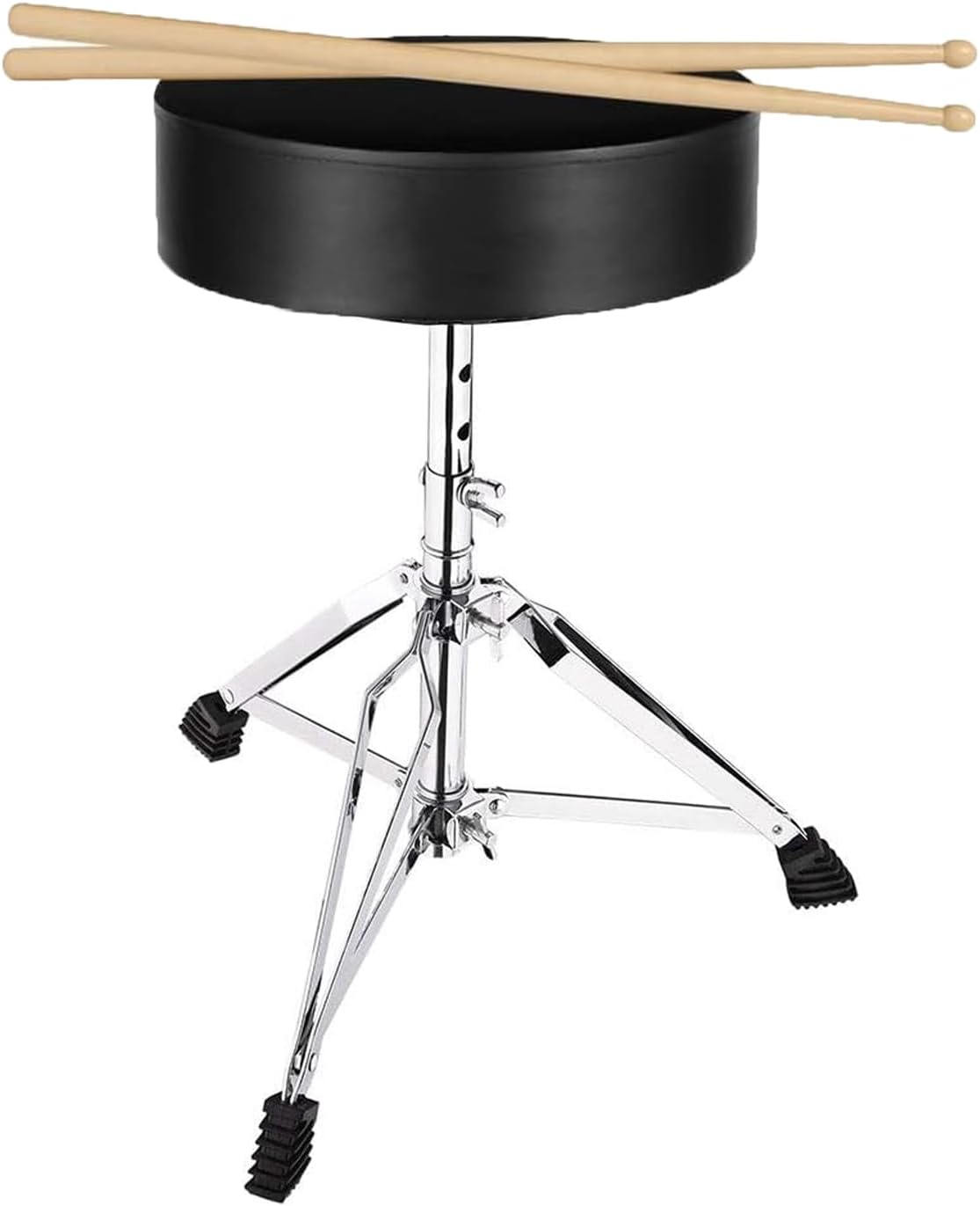 Drum Throne Drum Stool, Adjustable Height Padded Seat with Drum Sticks Anti-Slip Feet Drum Chair for Adults Kids Drummers image number 2