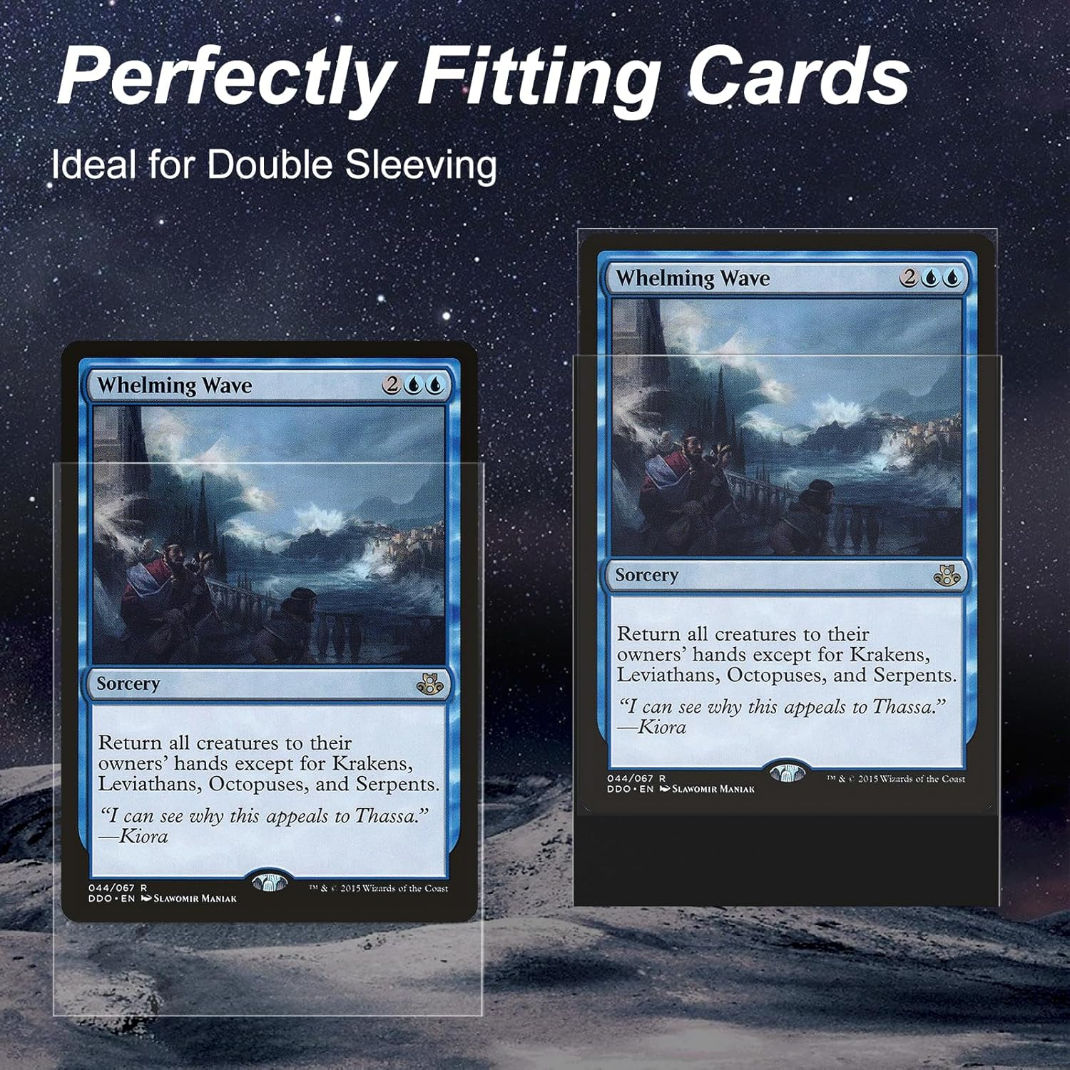 Mlikero 400 Pack Card Sleeves, 200 Matte Black Trading Card Sleeve and 200 Inner Sleeves Ideal for Double-Sleeving, Perfect Fit Sleeves Compatible with MTG, TCG, Baseball, Football Cards. image number 3