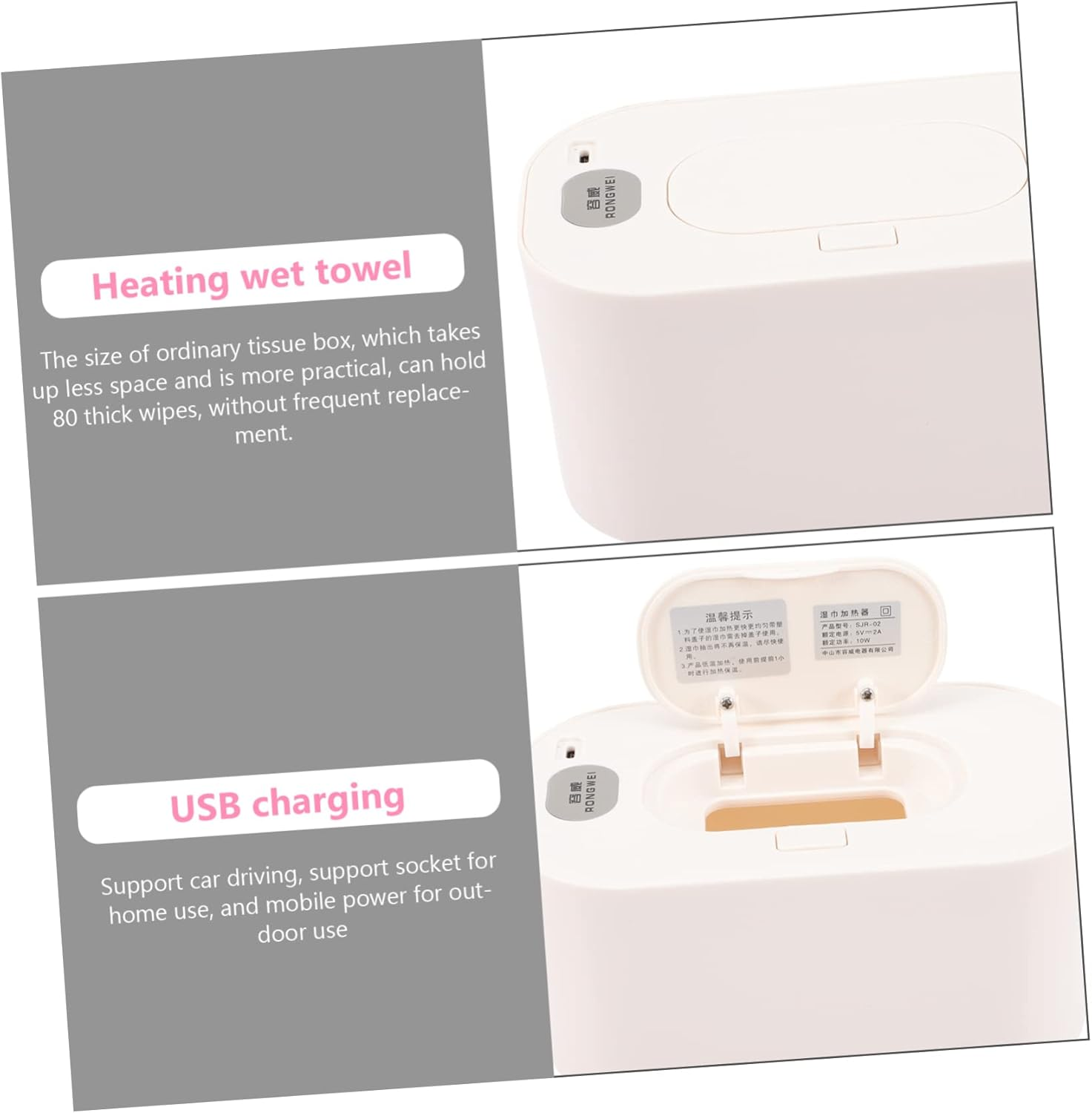 UPKOCH Wipe Warmer Dispenser Nappy Wipe Warmer for Water Wet Tissues Holder Case