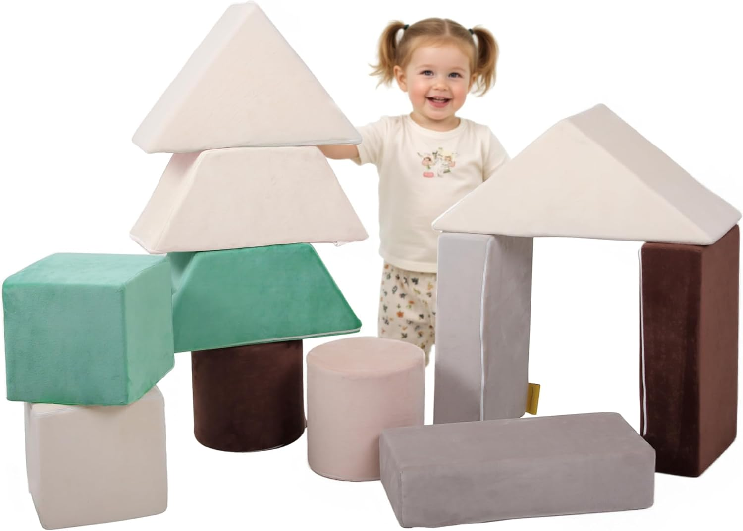 Banasuper Kids Climbing Foam Blocks,Toddler Climbing Toys，Multiple Stacking Options, Such as Christmas Trees, Carts and Other Shapes image number 6