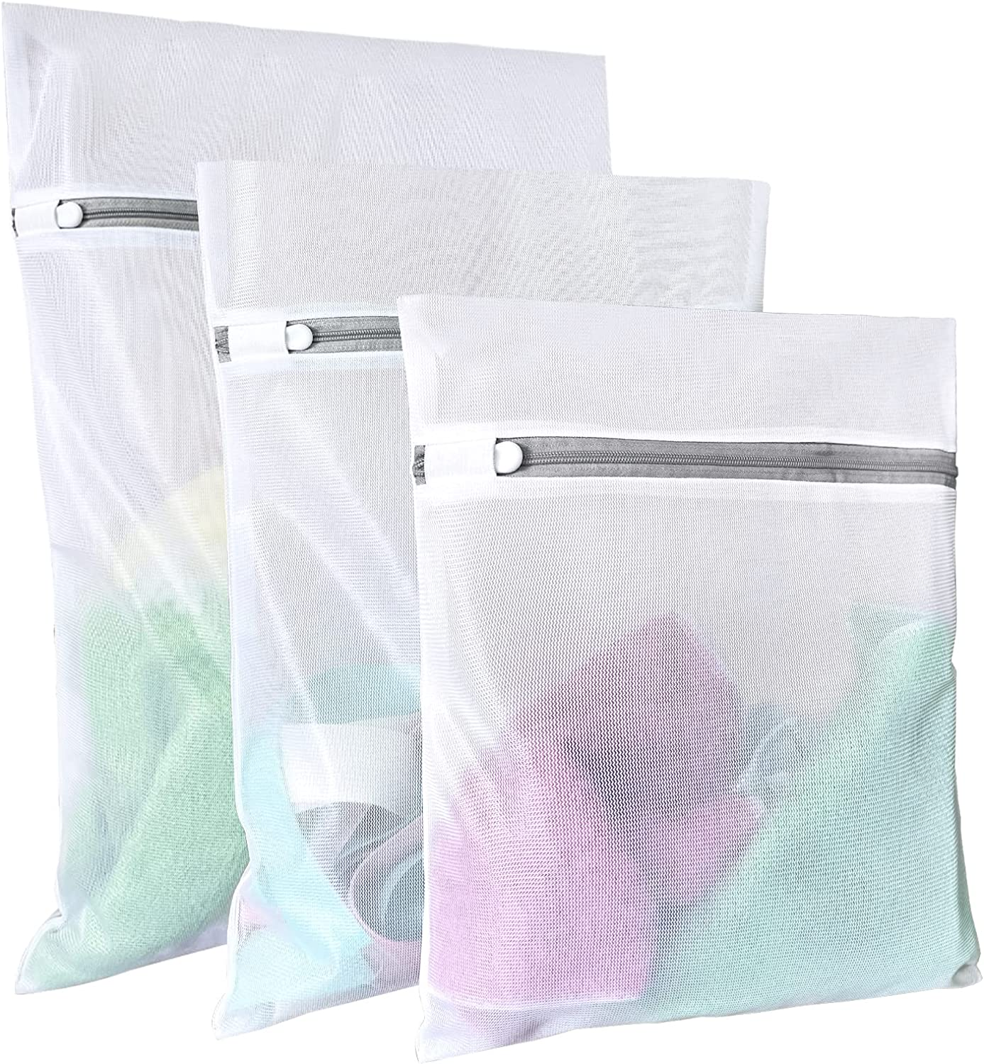 Lingerie Bags for Washing Delicates,Small Fine Mesh Laundry Bags,3Pcs(1 Large,1 Medium,1 Small) image number 5