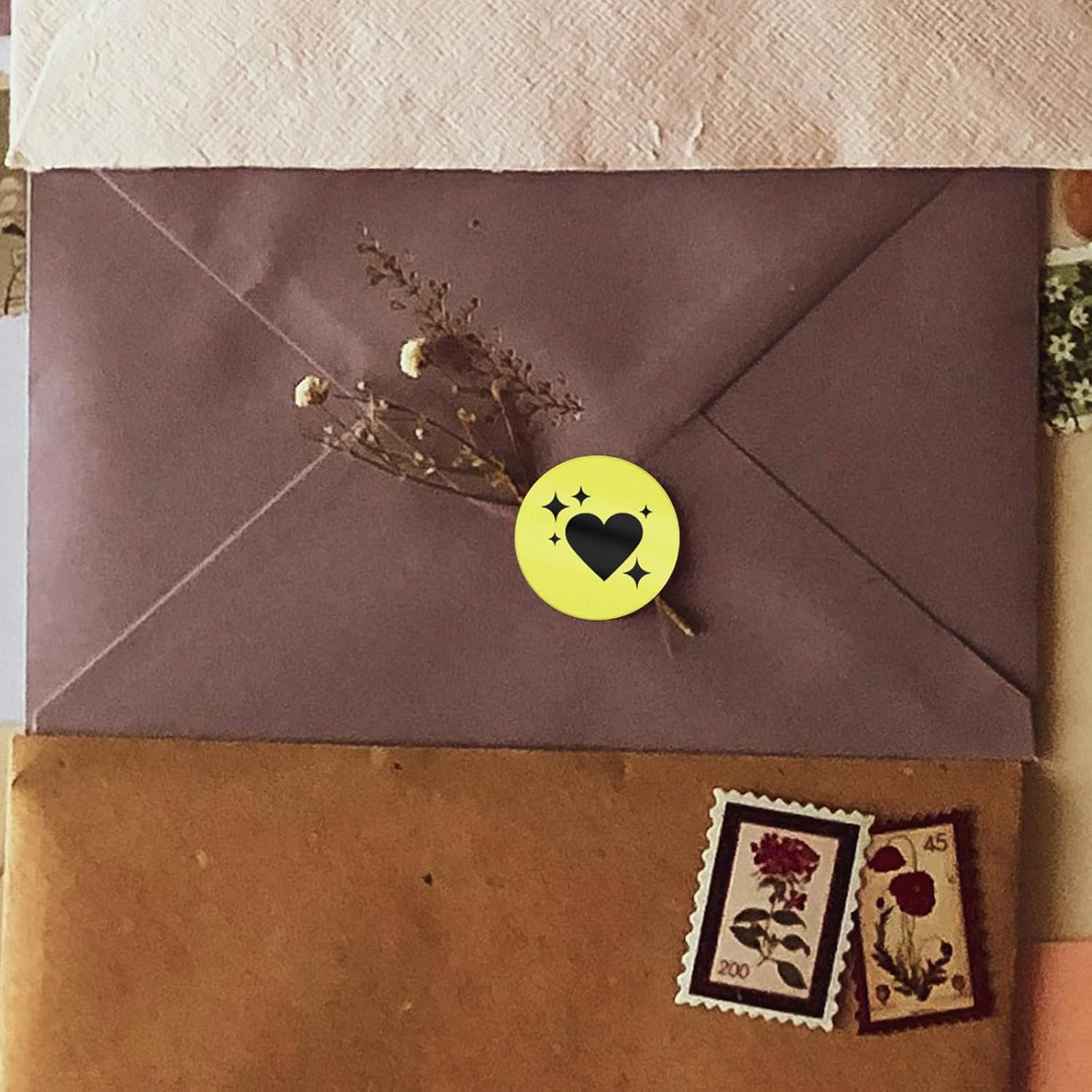 Yellow round Thermal Labels Self-Adhesive 1 Inches Circle Printer Stickers Waterproof Dot Vinyl Decal Nametag for Busineses & Warehouses 500 PCS per Roll