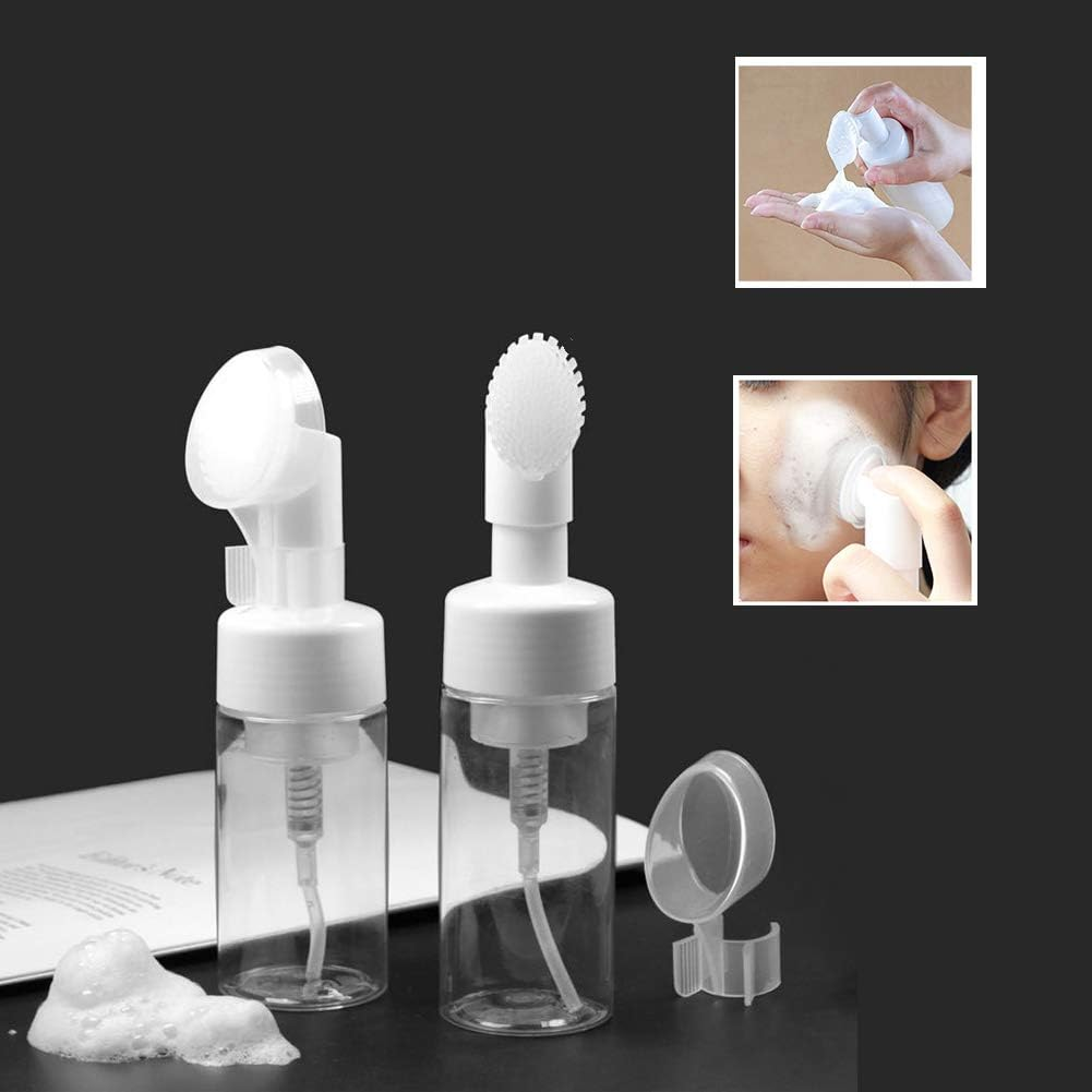 GBSTORE 1 Pc 150Ml Empty Facial Cleanser Foaming Bottle Mousse Foam Gel Head Wash Brush Foam Bottle Pressure Type Cleansing Milk Beater,Mini Foaming Soap Pump Dispenser image number 1