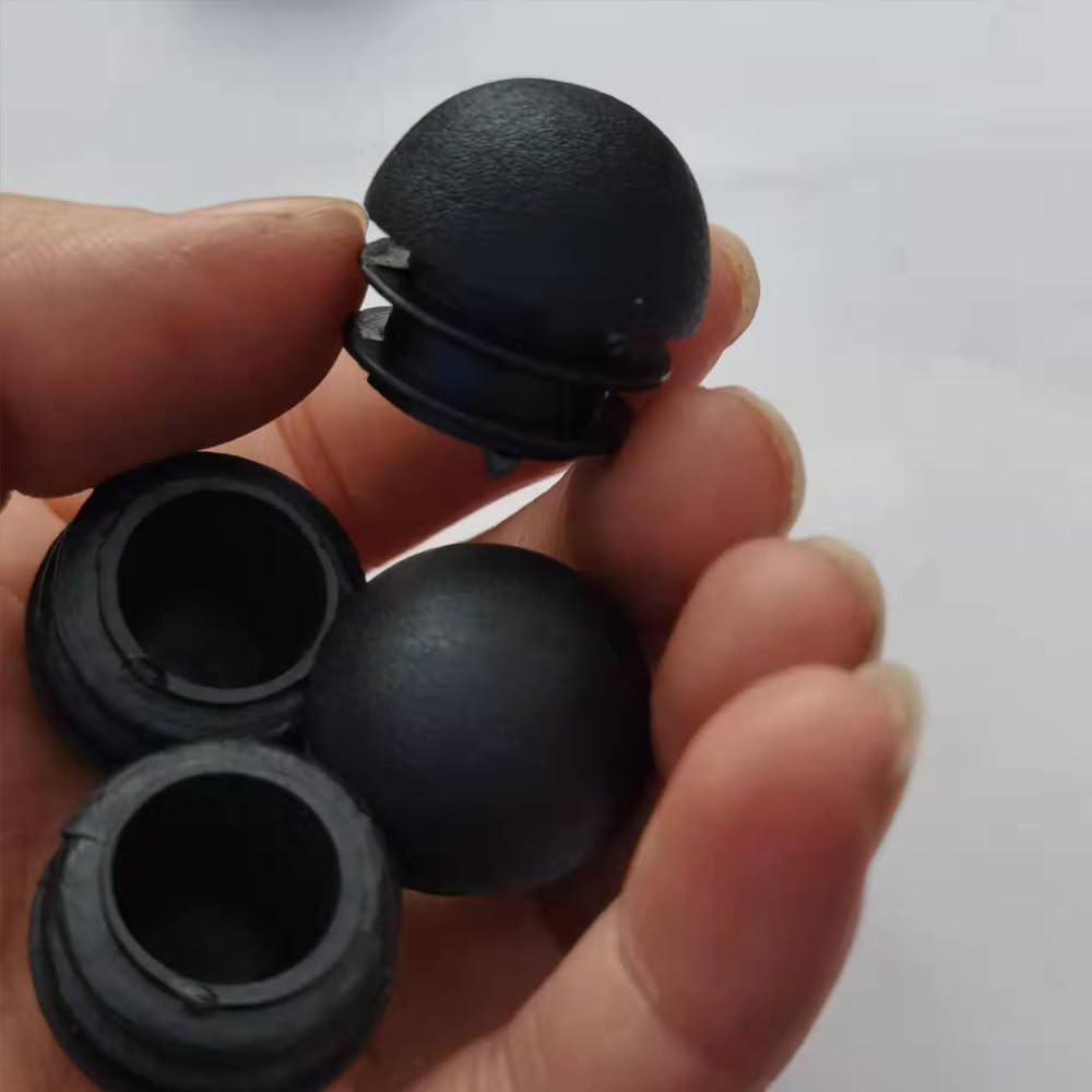 Round Plastic End Plugs, 20Pcs Chair Leg End Caps Pipe Tube Inserts Floor Protectors for Tables, Beds, Chairs (Black 25Mm) image number 1