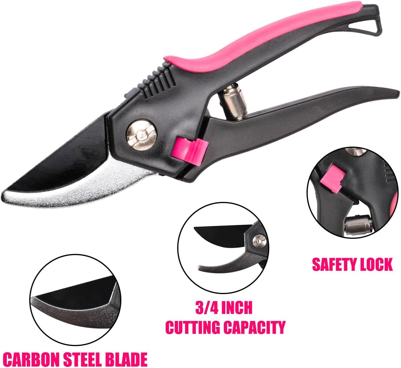 Monika Pink Tool Combo Portable Household Tool Set & Piece Gardening Tool Kit General Repair Maintenance with Storage Tool Bag Multi-Purpose Hand Tool Set, Pink image number 5