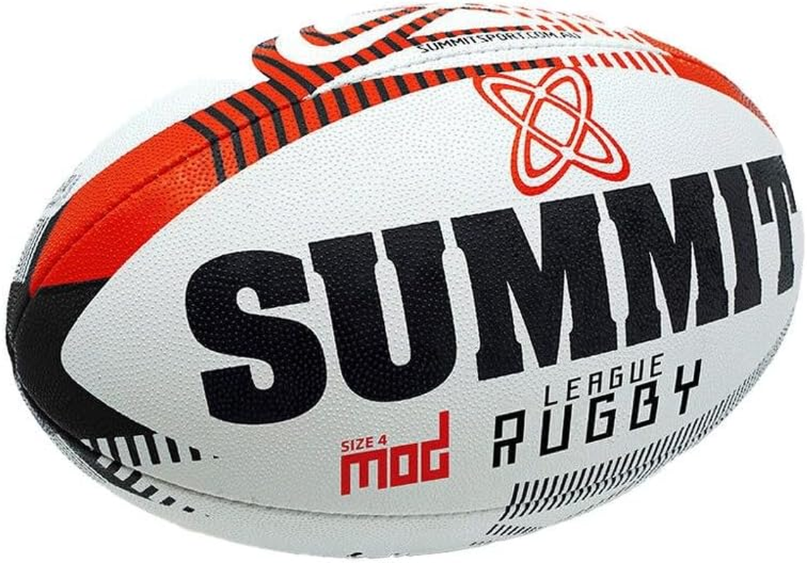 Summit Global Advance Rugby League Ball 3.0 Size 4 - White/Red image number 1