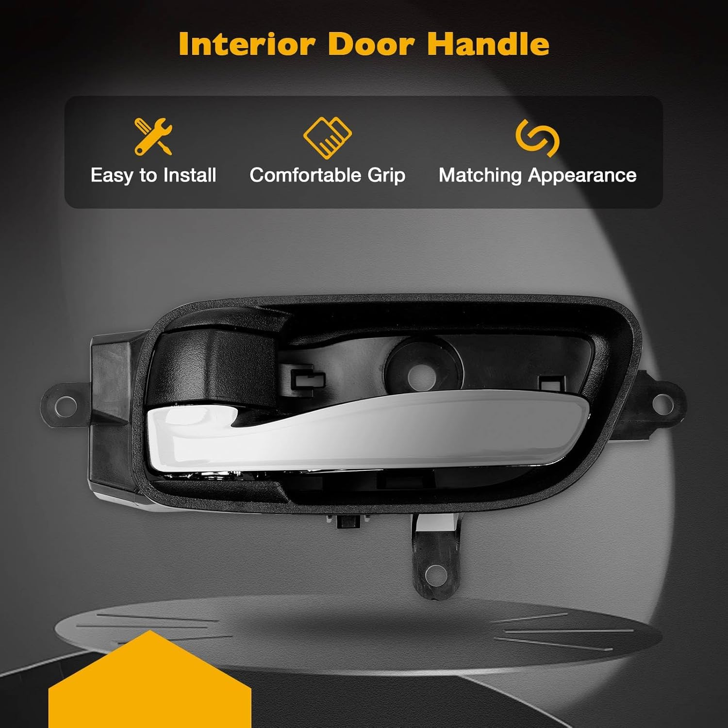 Interior Door Handle Front Rear Left Driver Side | for 2013-2017 Nissan Altima Pathfinder, 2015 2017 Nissan Titan, 2016-2017 Titan XD, 2015-2017 Nissan Murano | Replaces# 80671-3TA0D, 80671-3TA0A image number 4