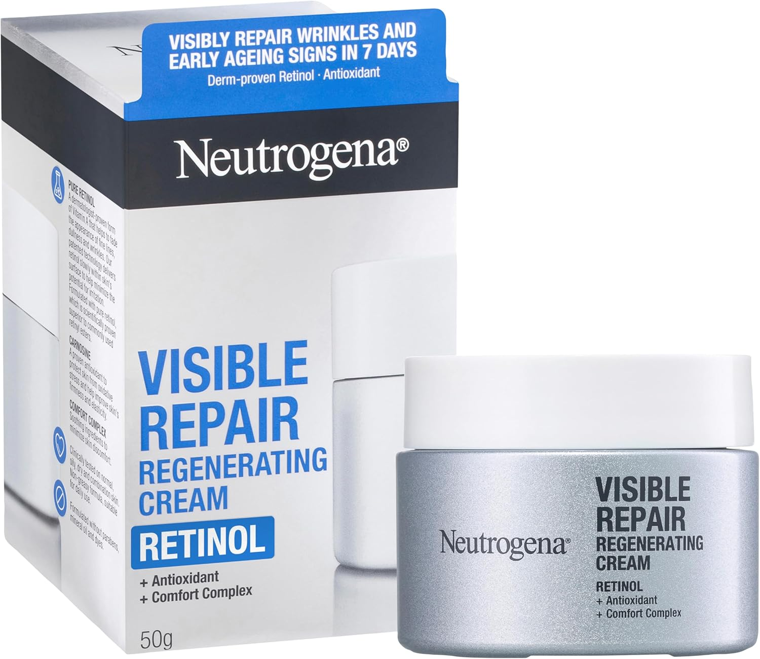 Neutrogena Visible Repair Retinol Regenerating Cream 50G