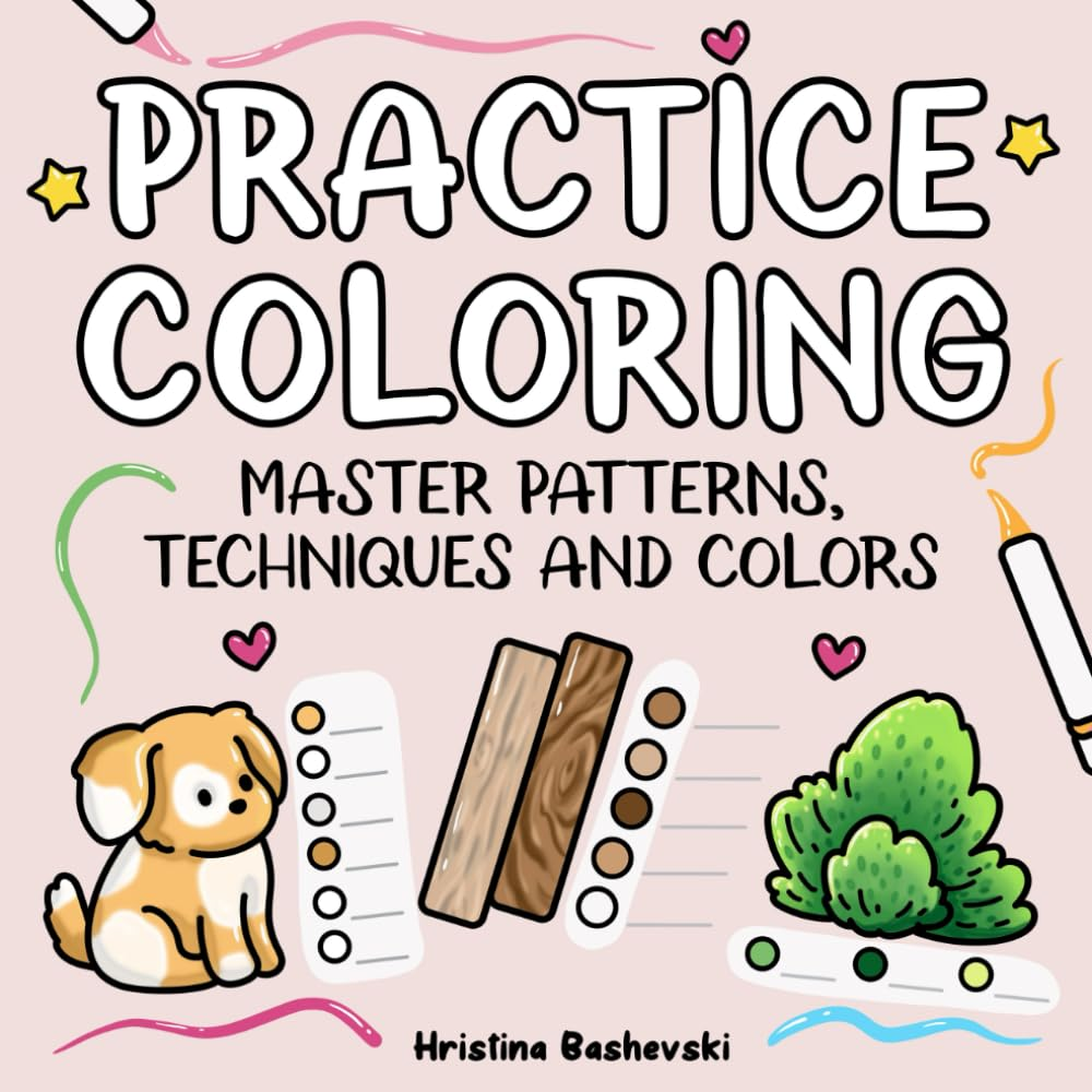 Practice Coloring: a Coloring Book to Master Patterns, Colors and Techniques image number 1
