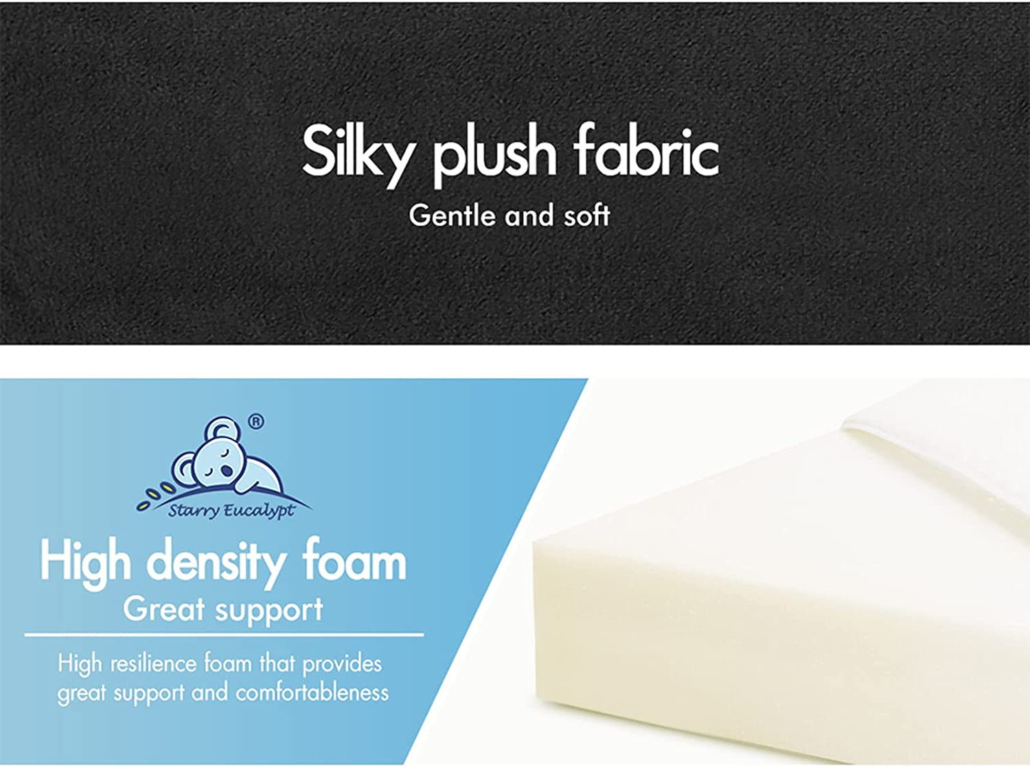 STARRY EUCALYPT Office Foot Stool Rest under Desk for Office Gaming Chairs, Ergonomic Memory Foam Foot Stool Pillow, Adjustable Foot Cusion Footrests with Non-Slip Base Cover for Back & Hip Pain Relief,Advanced Black image number 3