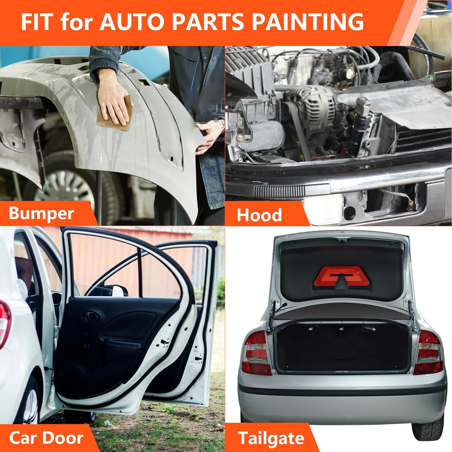 Multifunction Automotive Paint Stand, 0&deg; to 90&deg; Adjustable Rotating Paint Stand Bumper, Hood, Wings and Door Stands for Painting image number 6