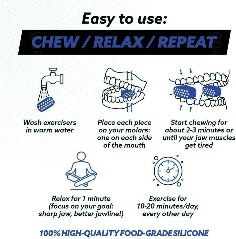 MOLANLY Jawline Exerciser 3 Resistance Levels (6 Pcs) BPA Free Silicone Jaw Trainer Jaw Exerciser & Jaw Exerciser Shaper for Beginner, Intermediate & Advanced Users image number 2