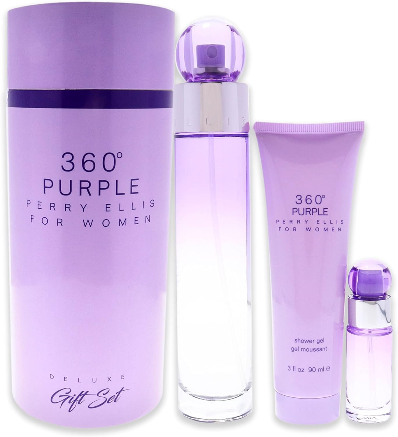 Perry Ellis 360 Purple Fragrance Set, 3 Count