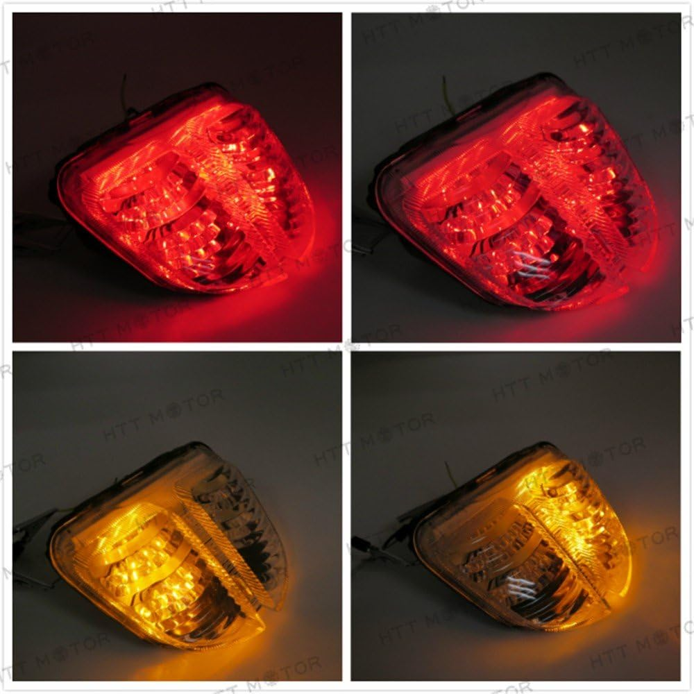 HTTMT MT044- Tail Light Brake Light Compatible with 2006 2007 Suzuki Gsxr 600 Gsx-R600 750 Gsx-R750 Clear image number 1