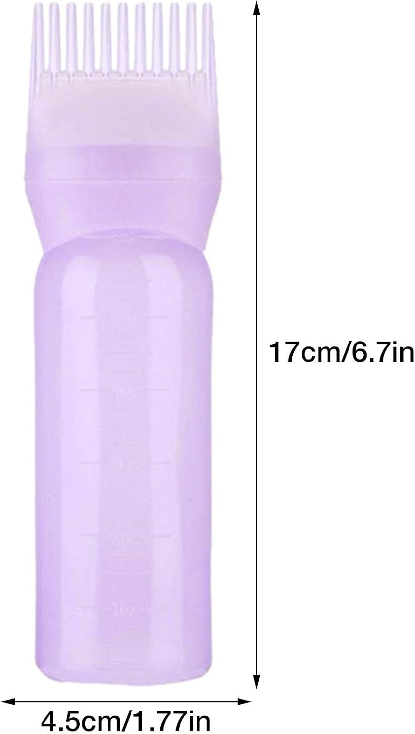 Comb Bottle Applicator - Portable Hair Dye Applicator Brush | Applicator Bottle Root Comb Color Applicator Bottle with Graduated Scale for Hair image number 1