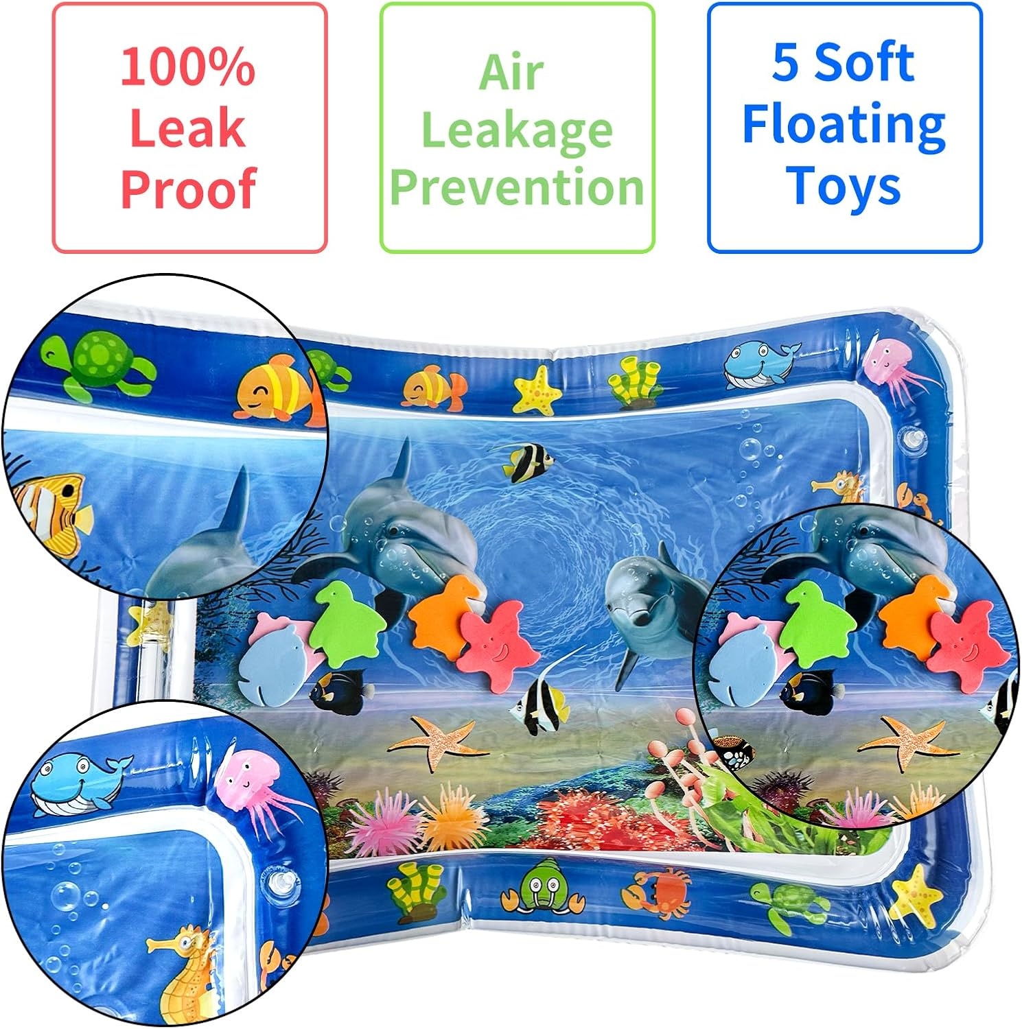 Water Sensory Play Mat Cat, Sensory Water Playmat Cats Dogs, Thickened Water Play Mat Cat, Aquarium Themes, Tummys Time Water Mat for Dogs and Pets
