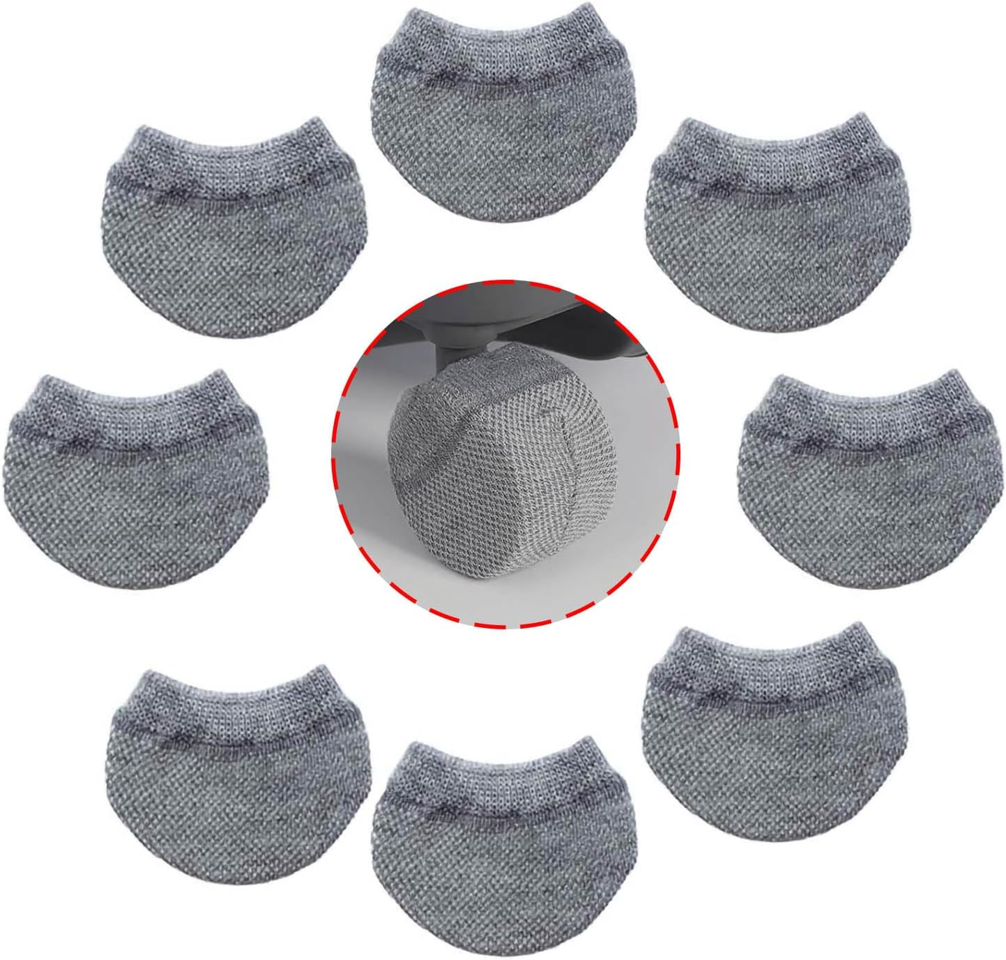 Xiufortion 8 PCS Luggage Suitcase Wheels Socks Dust Socks Prevents Dirt and Rolling Keep Floors Clean Luggage Wheels Cover Socks, Black, Suitcase Wheels Socks