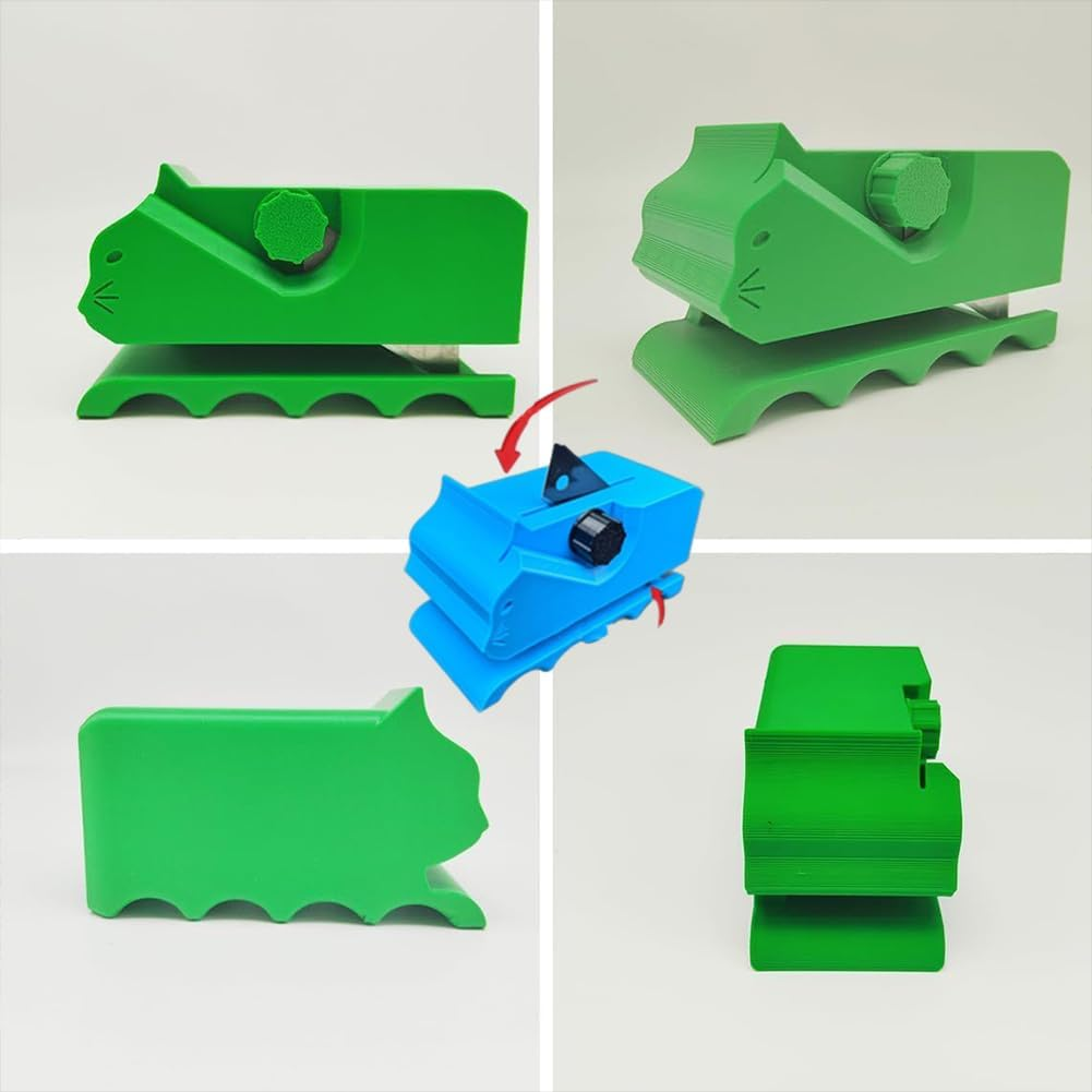New Upgrades Cardboard Strip Cutter for Cat Scratcher, 3D Printed Creative Cat Scratchers Board Cutter Tool, with Blade Compartment and Adjustable Spacing (K) image number 5