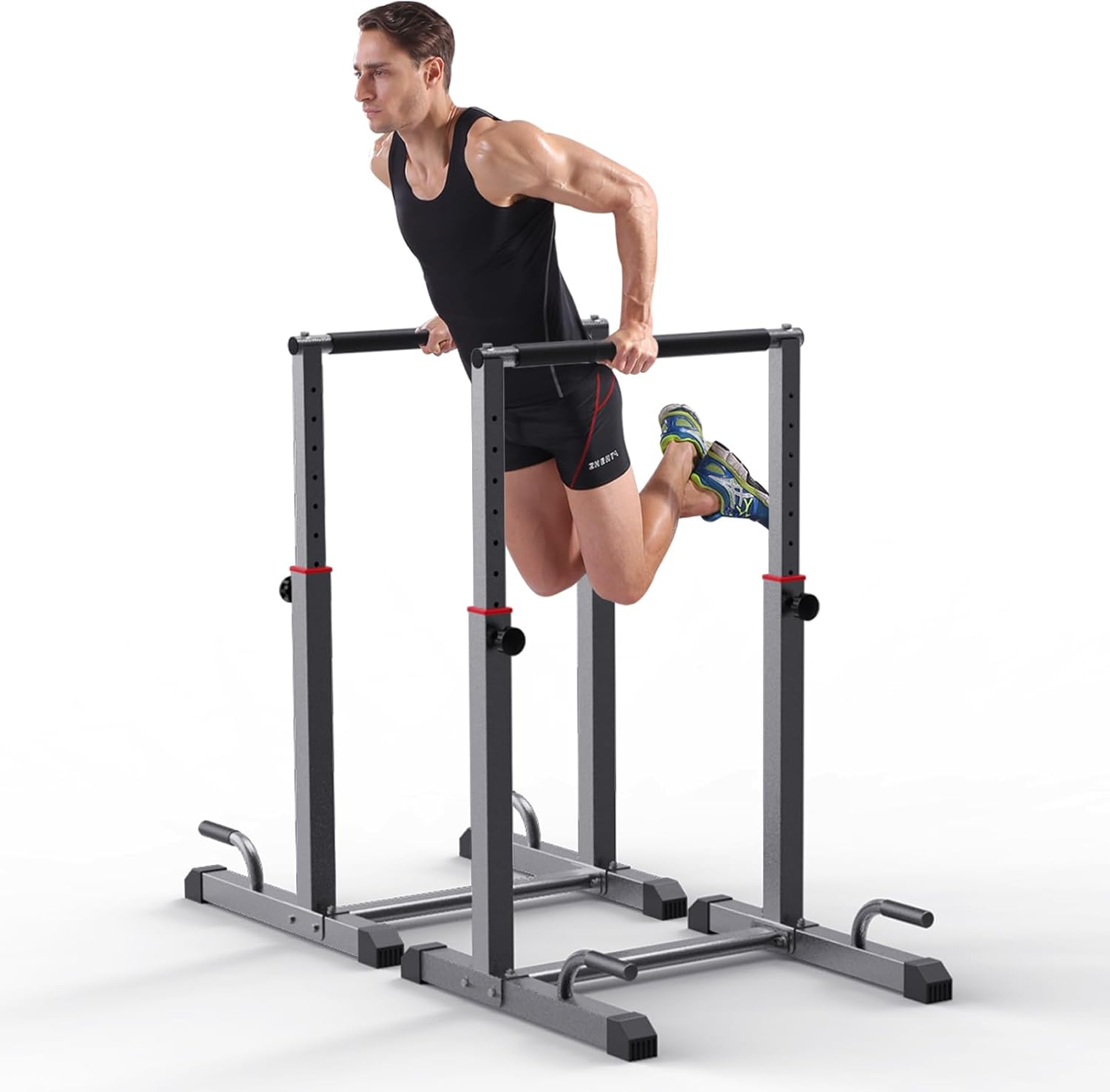 K Kingkang Dip Bar Station Set, 9 Level Adjustable, 1200Lbs Heave Duty Dip Station for Full Body Workout Fitness,Functional Parallettes Bars image number 2
