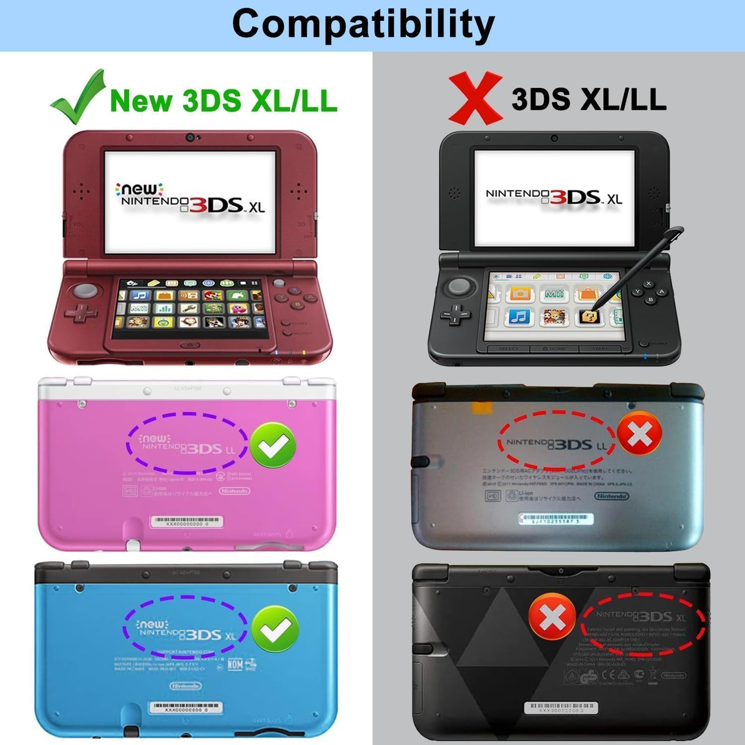 Clear Crystal Hard Protective Case Cover for Nintendo New 3DS XL LL - Slim Transparent Shell Skin, Scratch-Resistant Guard Cover (Transparent) image number 2