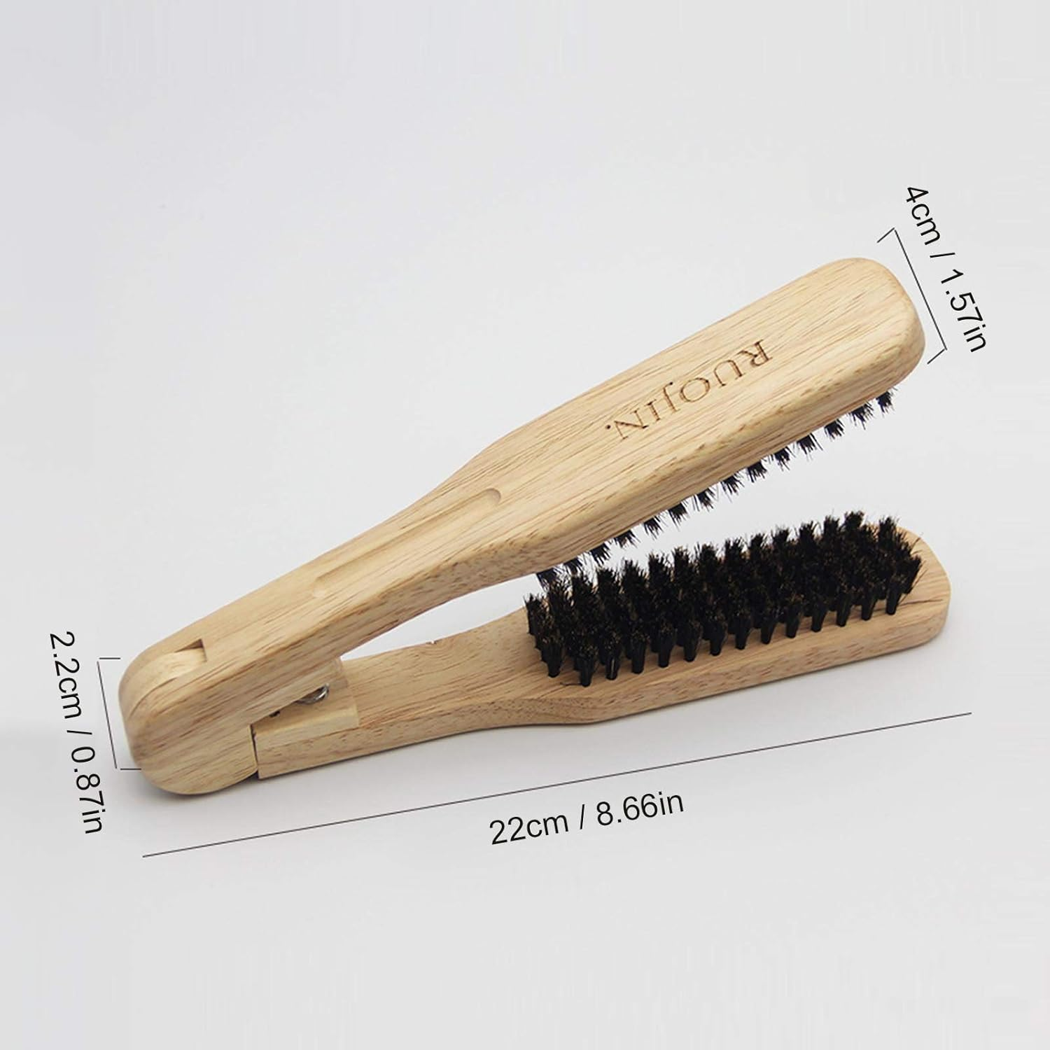 H Straightener Wooden Brush S N Hairdressing S Ling Comb a I-Static Dual-Brush Comb image number 5