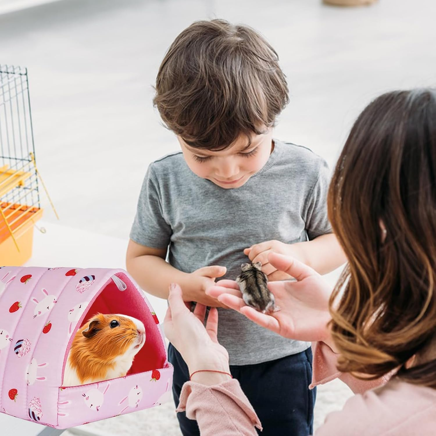 Pack of 2 Guinea Pig Bed Cuddly Cave Washable, Small Animal Winter House, Winter Cosy Small Animal Beds, Guinea Pig Bed, for Small Animals, Hamster, Rat, Rodent, Squirrel, 11 Cm X 9 Cm X 8 Cm image number 4