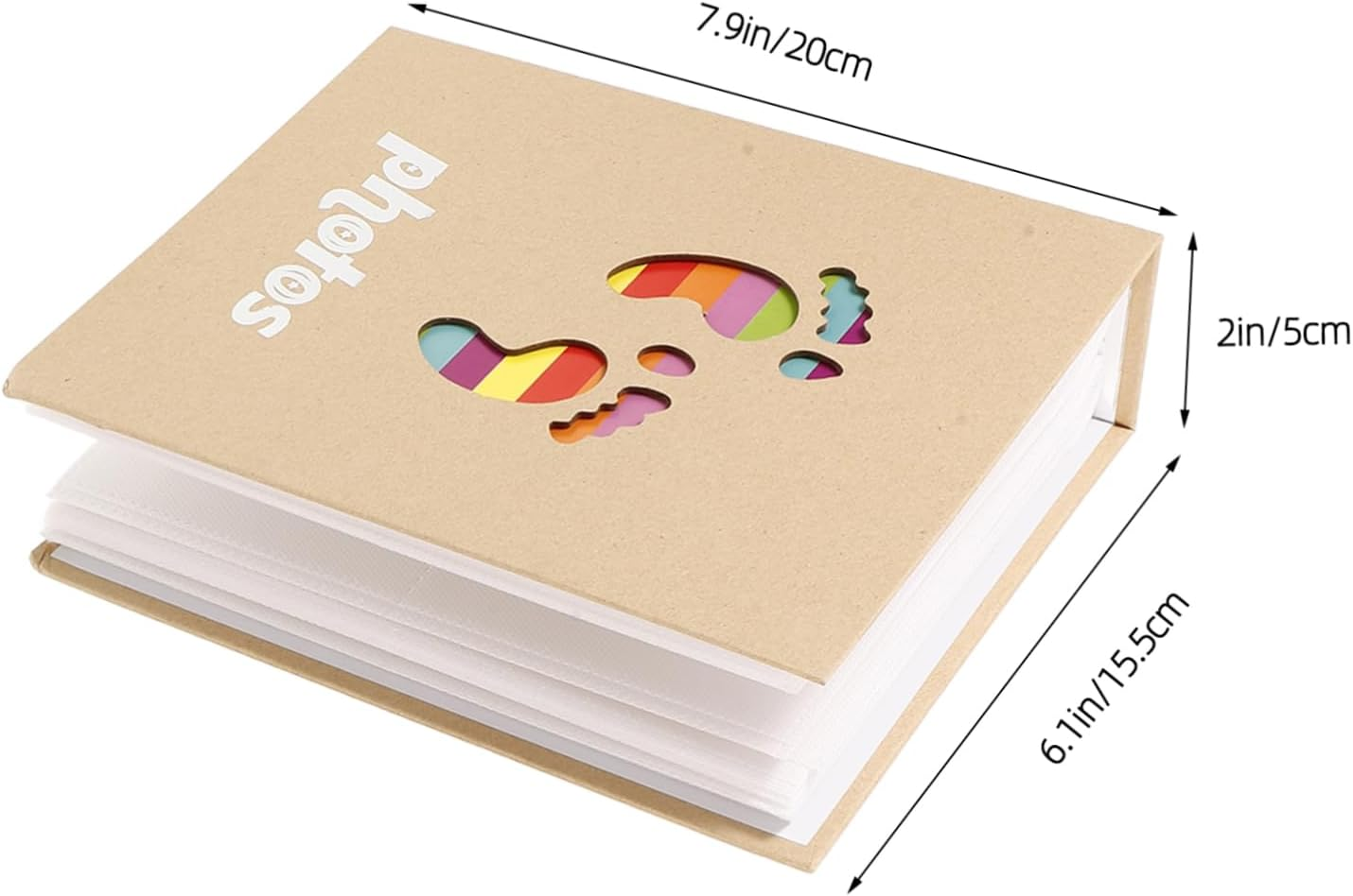 Healifty 2Pcs Photo Album Keepsake Growth Album for Toddlers Cute Giraffe for Cherishing Memories and from Birth to Age