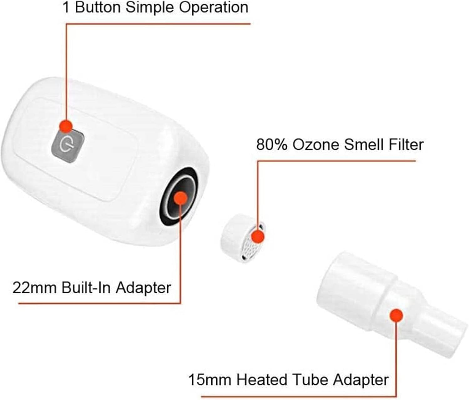 Cpap Cleaner and Sanitizer, Portable CPAP Sanitizer, Air Tubes Clean for Cpap Machine, Tube, with Sanitizing Bag and Adapters/Usb
