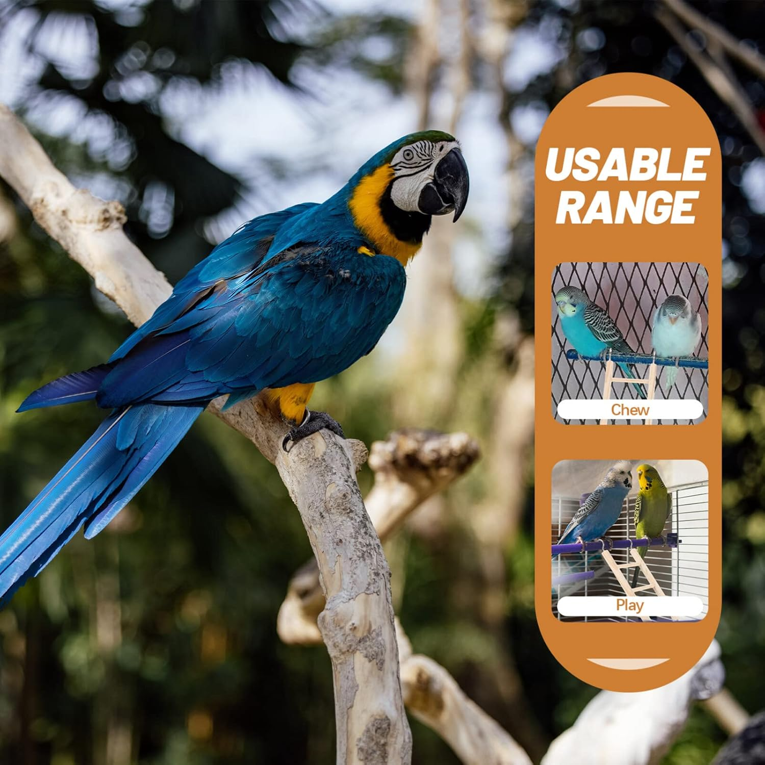 Kisangel Wooden Bird Ladder Bird Ladder Cage Parrot Climbing Ladder Toy for Pet Birds Toy image number 3