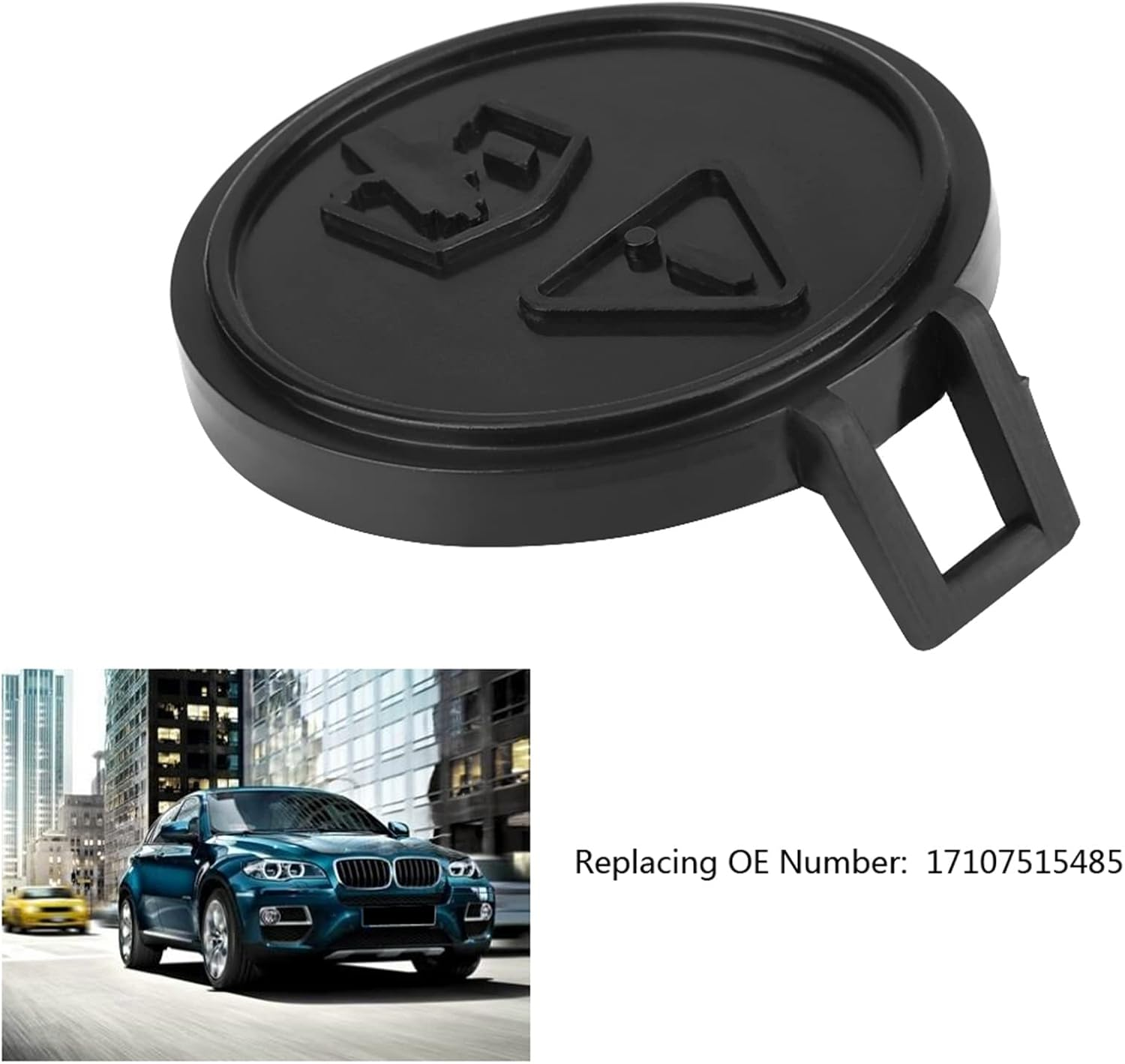 Professional Expansion Cap, Lightweight Plastic Heat Coolant Expansion Cap, for 17107515485 Mini