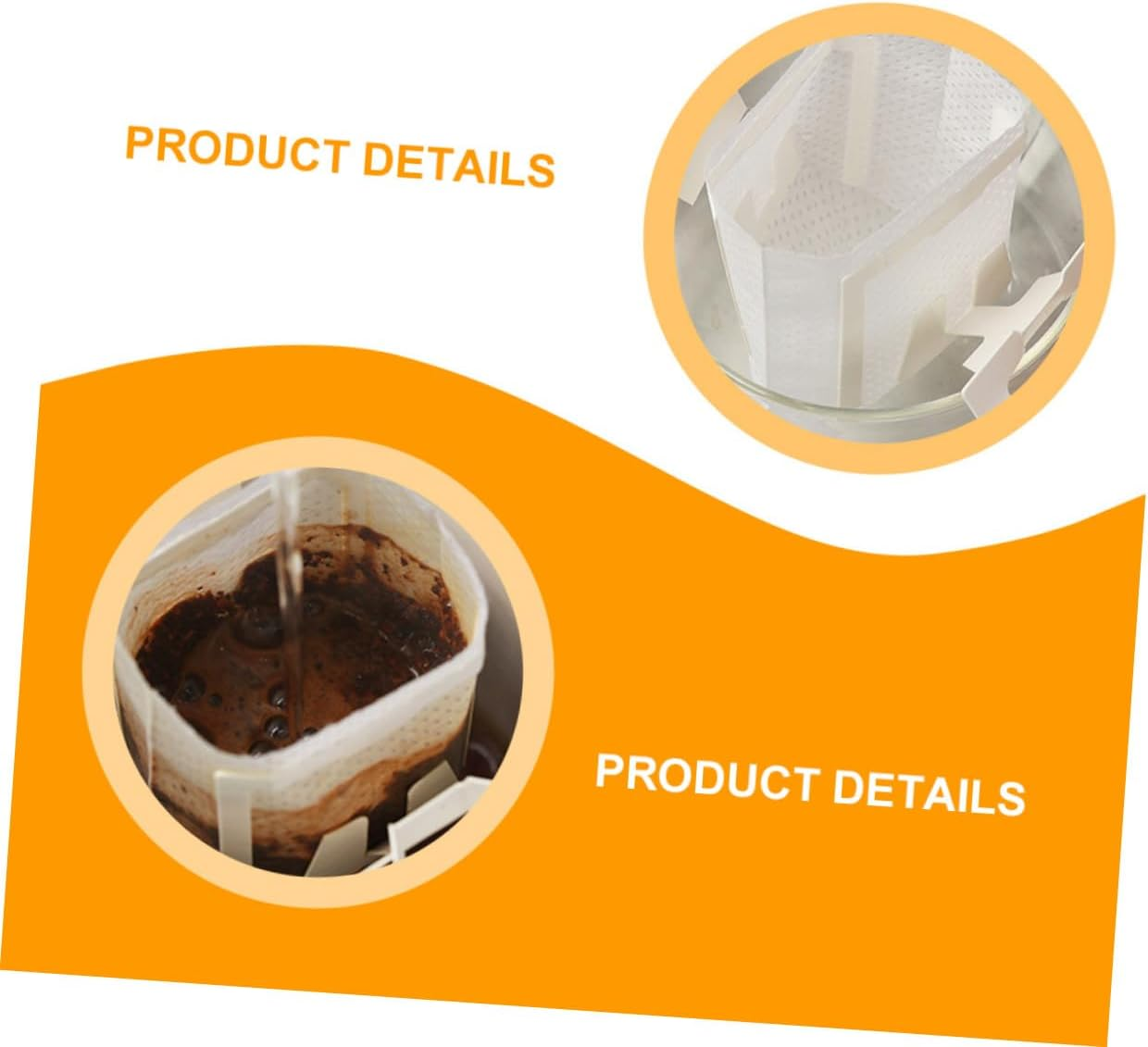 Toyvian 50Pcs Hanging Ear Drip Coffee Filters Disposable Portable Single Serve Filter Bags for Loose Tea and Coffee Brewing Thickened White Paper Easy Use for Home and Travel