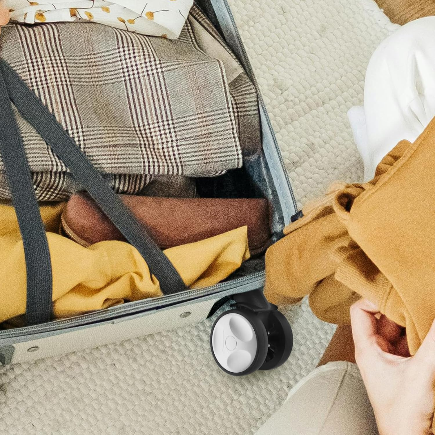 LALADEFIEE Replacement Wheel for Suitcase Travel Luggage Gear Plastic Swivel Wheel Easy Install for Hard Case image number 3