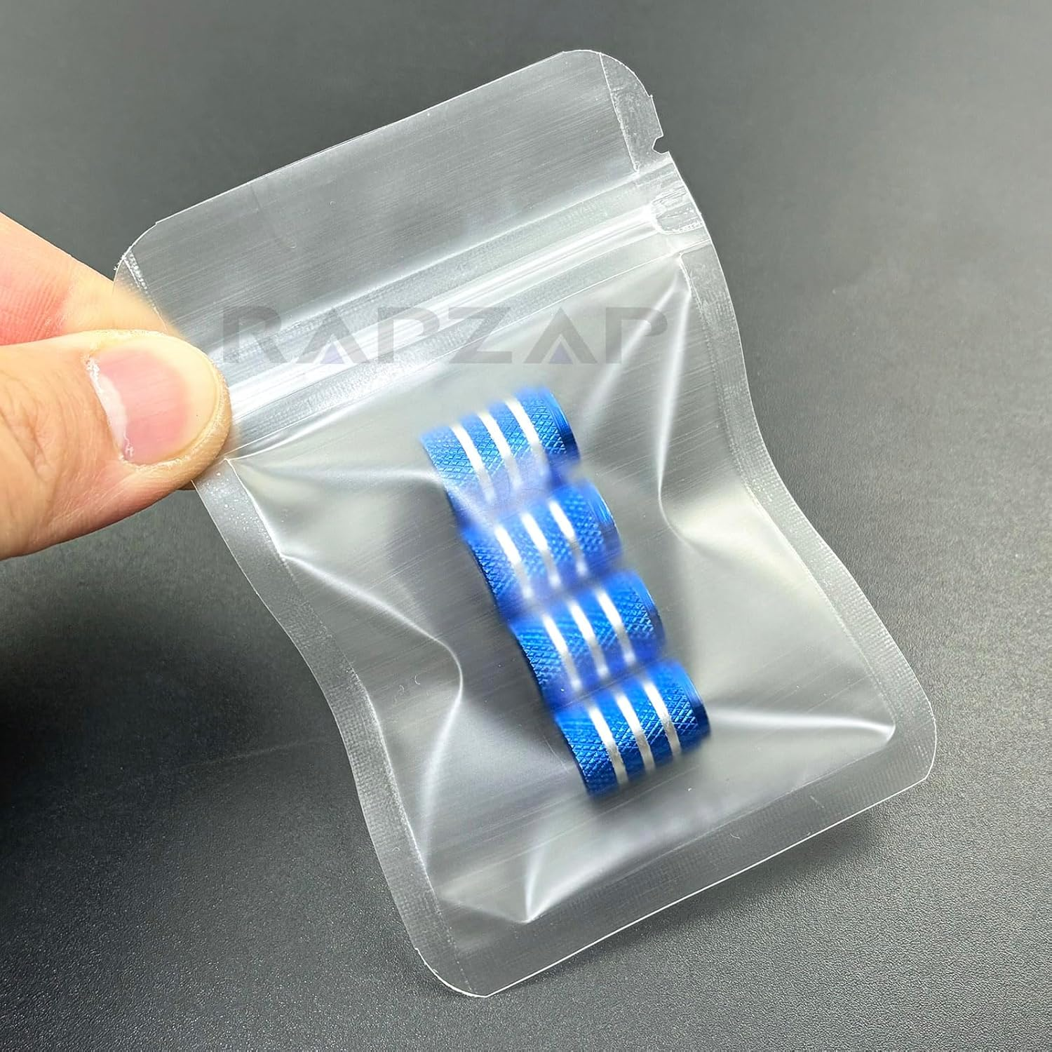 Blue Valve Stem Covers Aluminum Tire Valve Caps with Plastic Liner American Flag Valve Stem Caps, Corrosion Resistant, Universal for Car Truck Motorcycle Bike (4 Pack) - Black image number 6