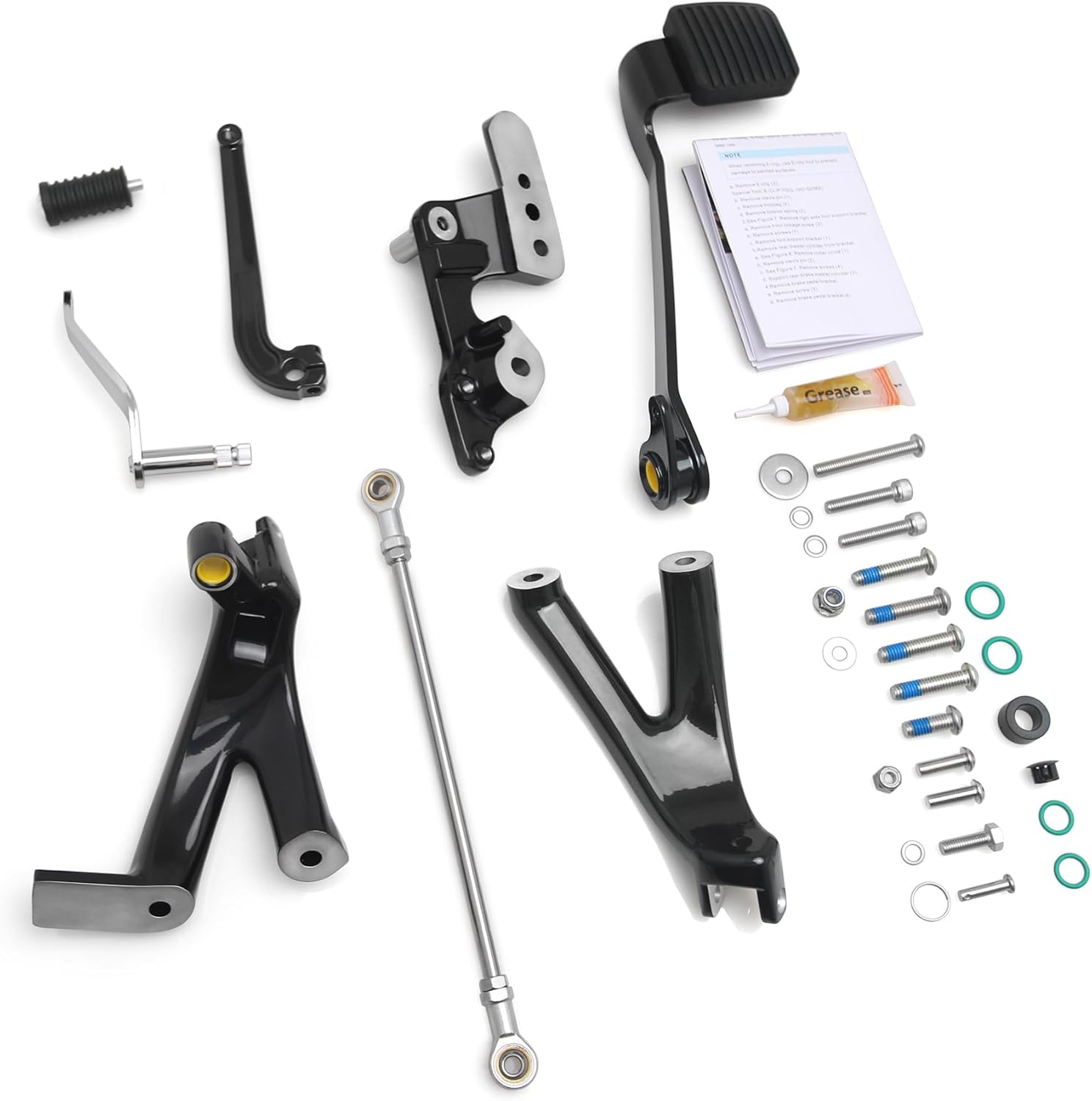 For Harley Softail Rider Extended Standard Forward Control Kit W/Footboards Floorboards 2018-Up (Black Forward Control) image number 1