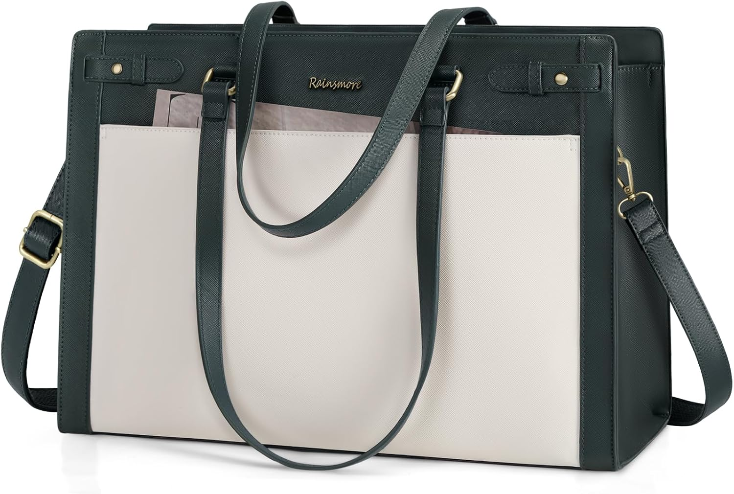 Lubardy Laptop Bag for Women 15.6 Inch Vegan Leather Work Tote Bag Womens Briefcase Waterproof Computer Bags Professional