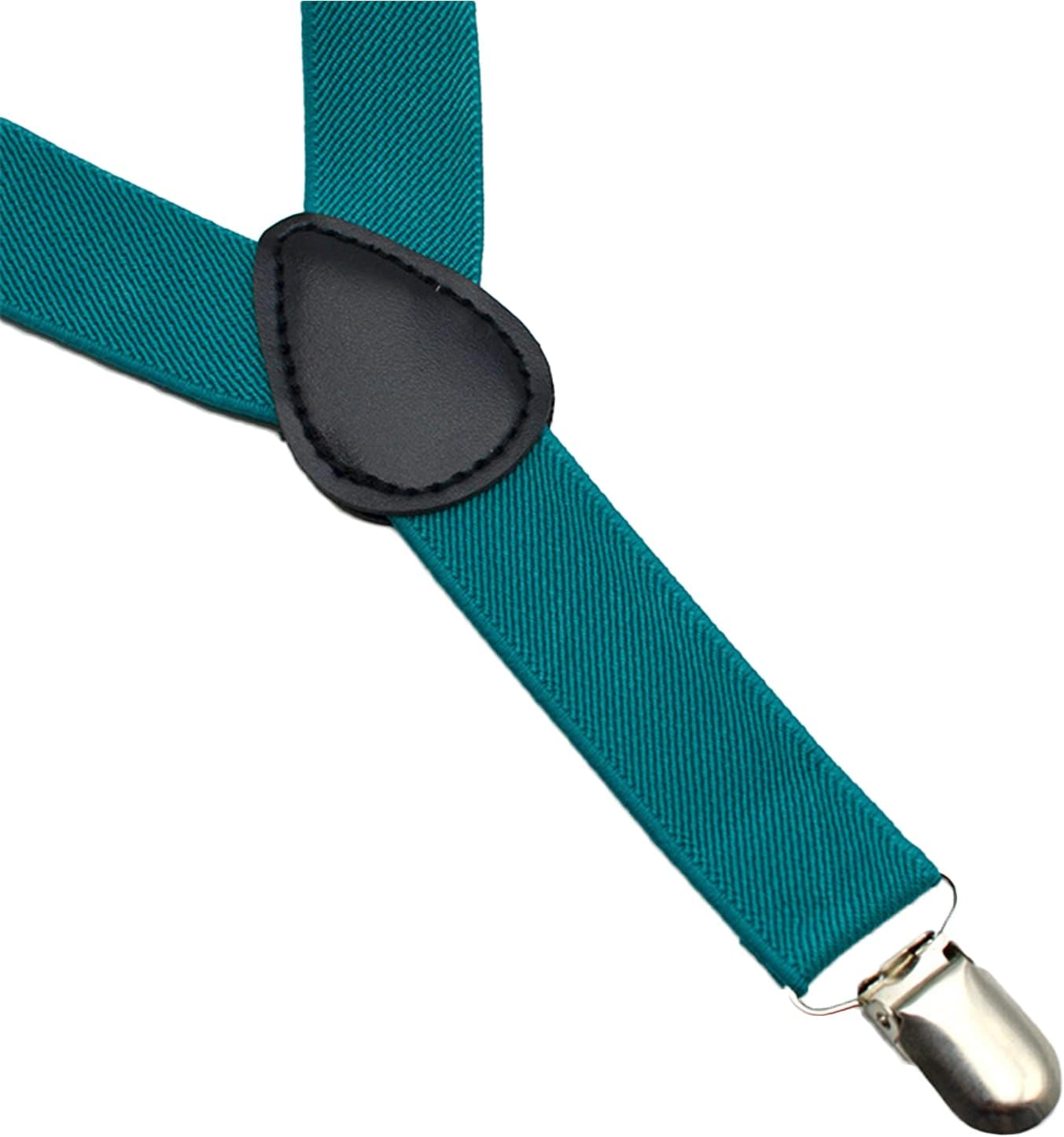 CENZICOM Kids Clip-On Suspenders Elastic Y-Shape Adjustable and Bow Tie Set for Christmas Party Costume Dress - Black image number 4